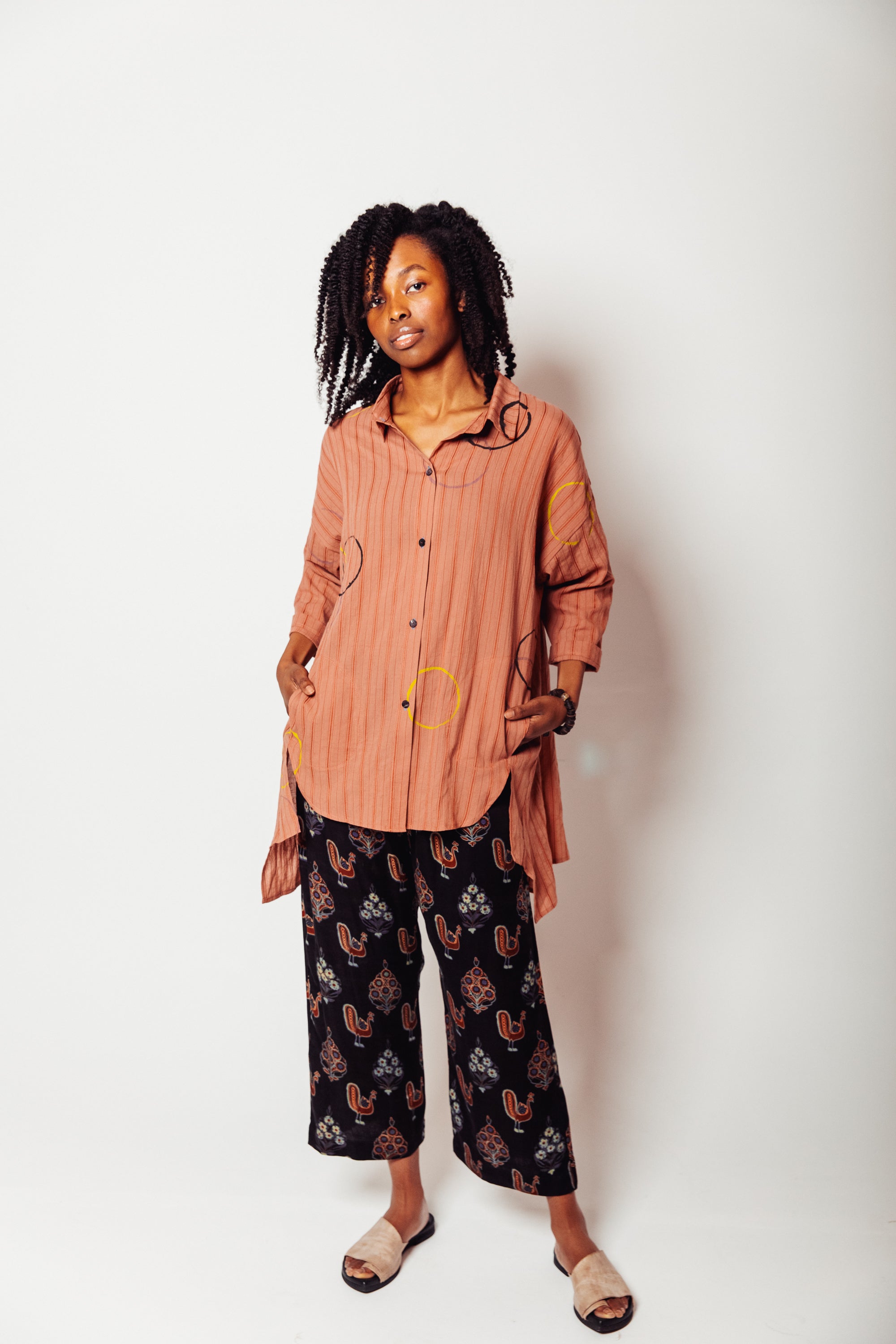 Hand-Painted Tilt Button-Up