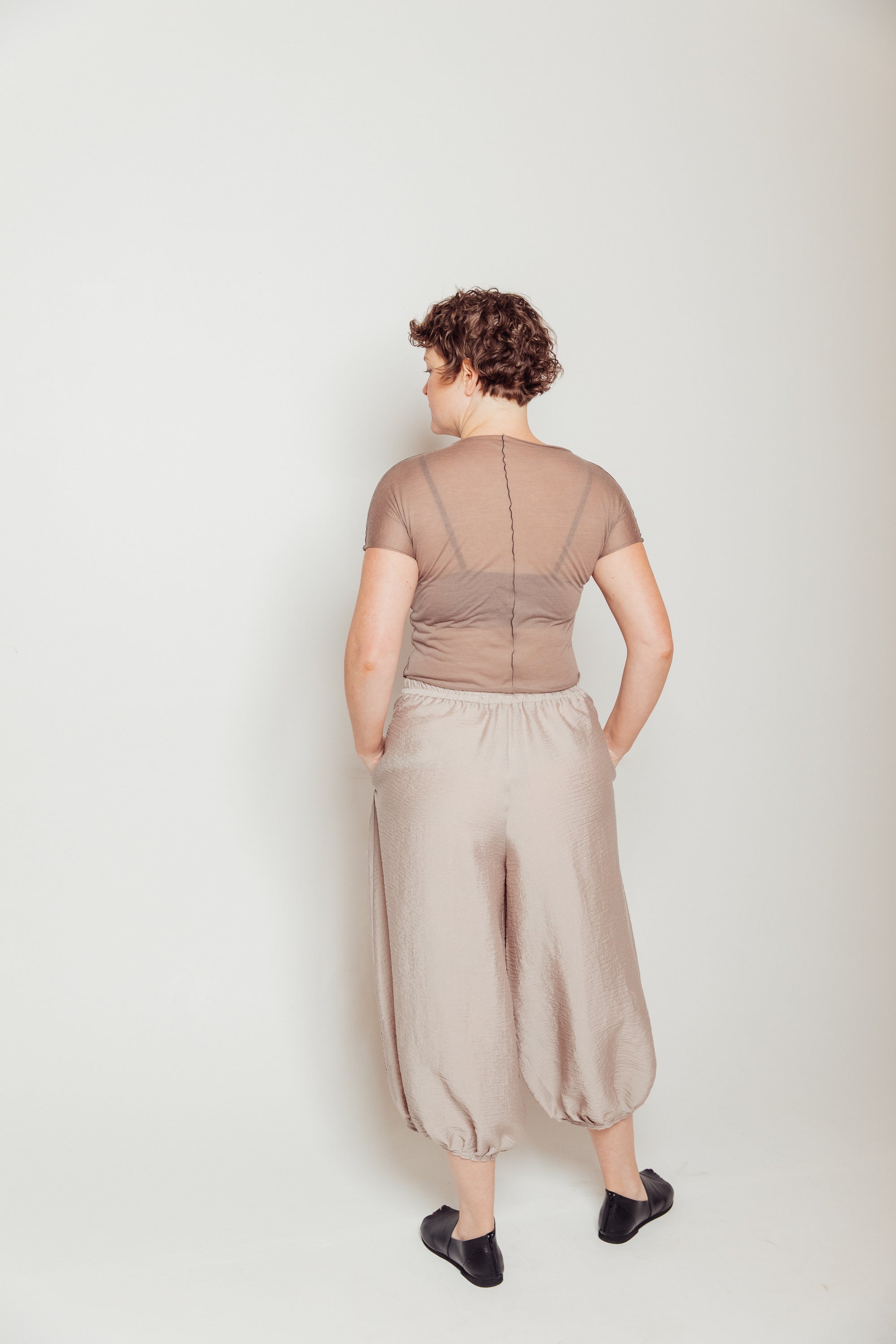 Japanese Modal & Nylon Hand-Pleated Tulip Pant