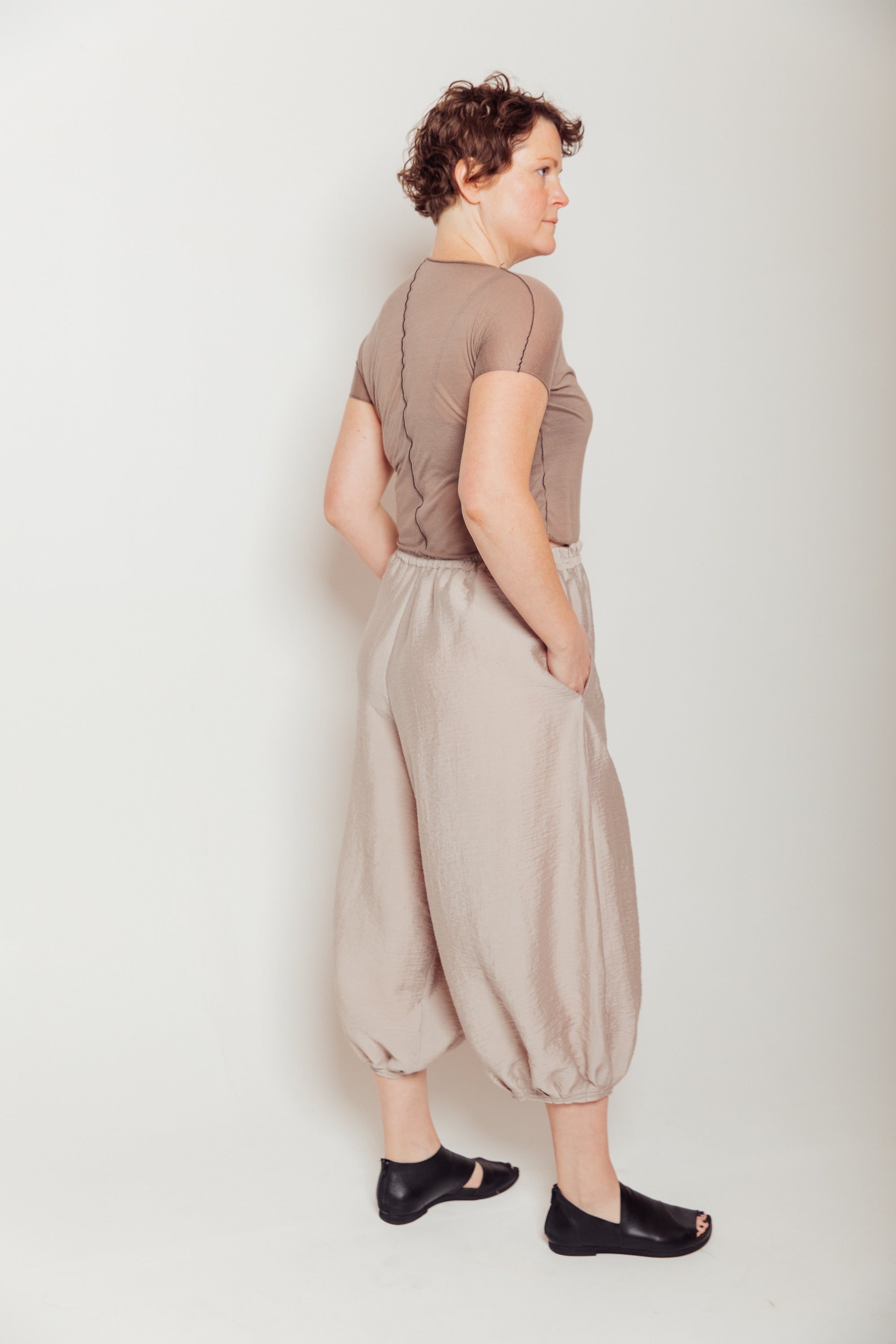 Japanese Modal & Nylon Hand-Pleated Tulip Pant