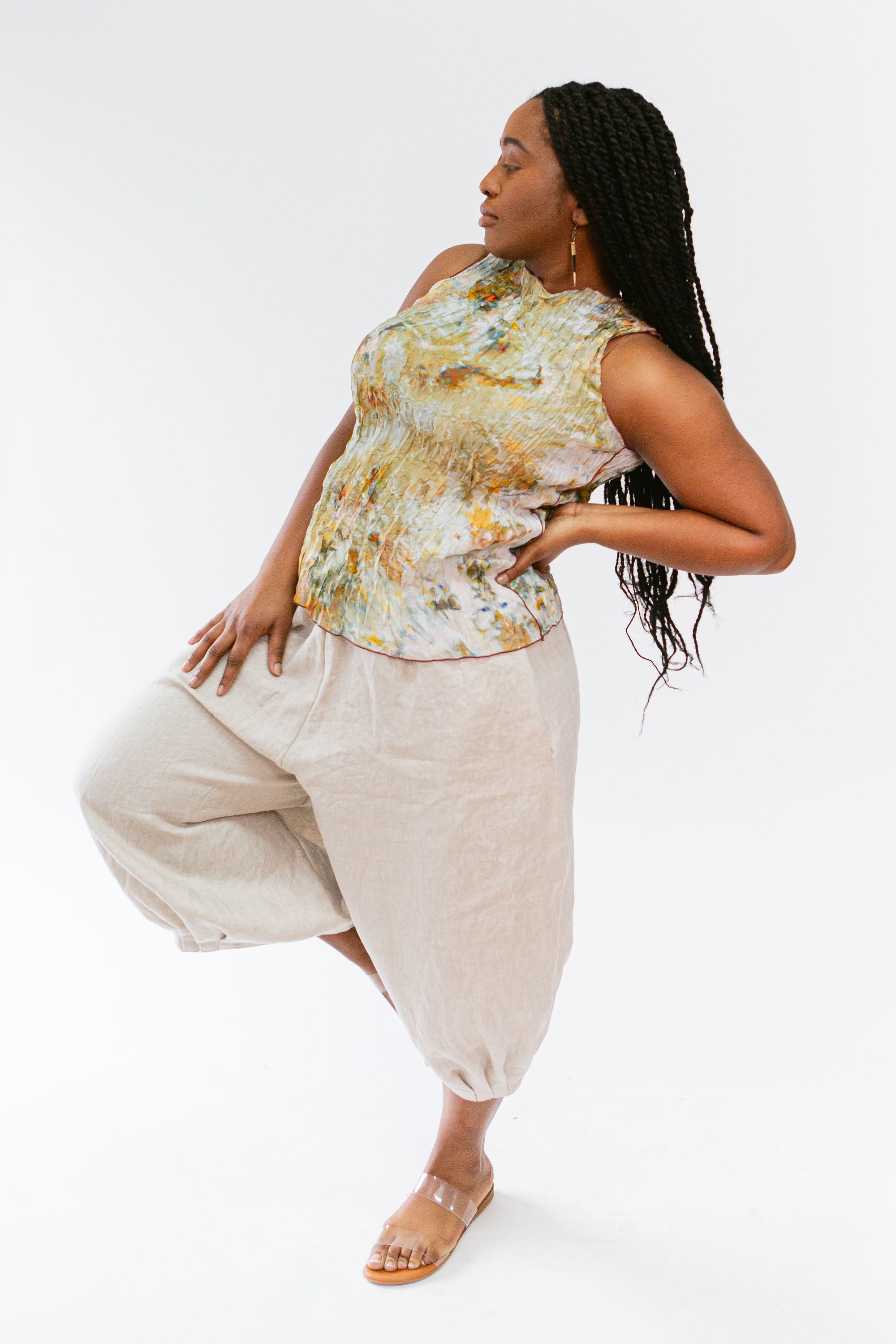 Crinkle Pant Linen