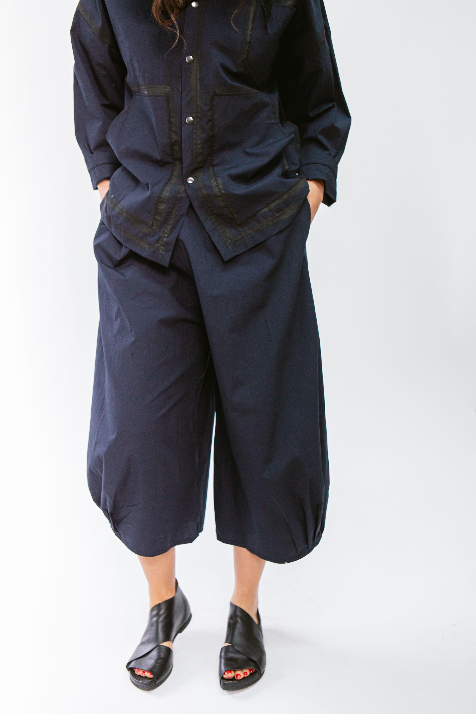 Crinkle Pant Navy