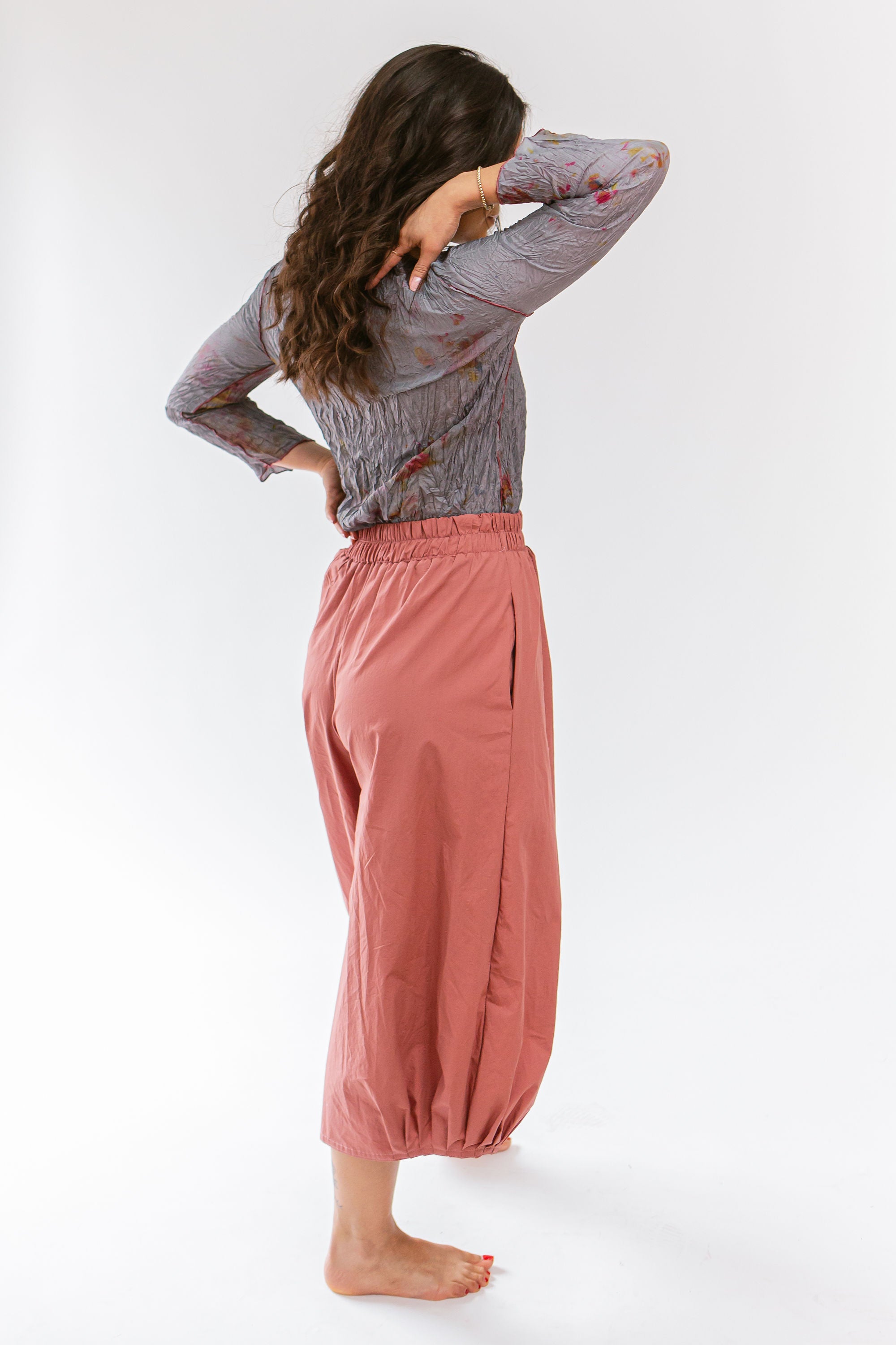 Crinkle Pant Rose