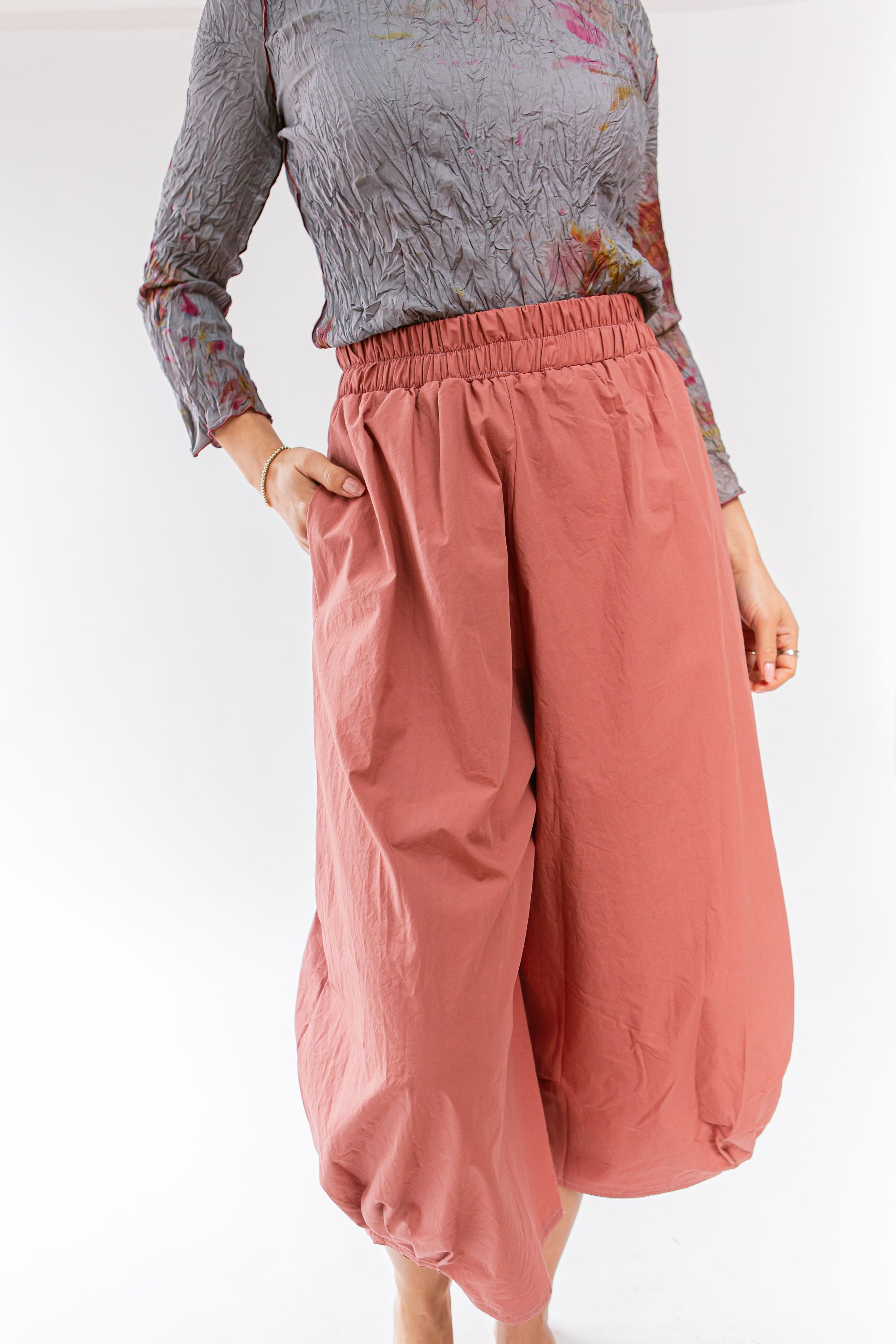 Crinkle Pant Rose