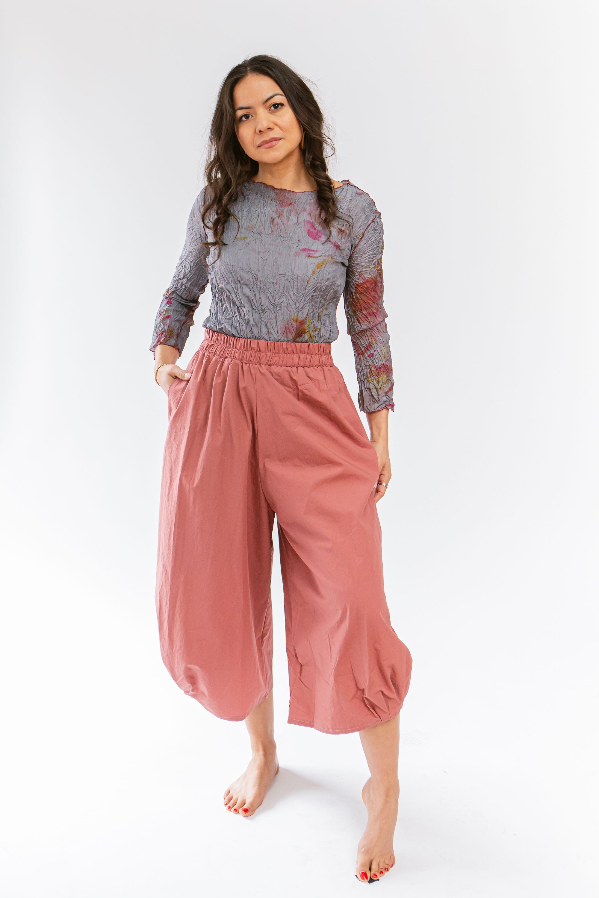 Crinkle Pant Rose