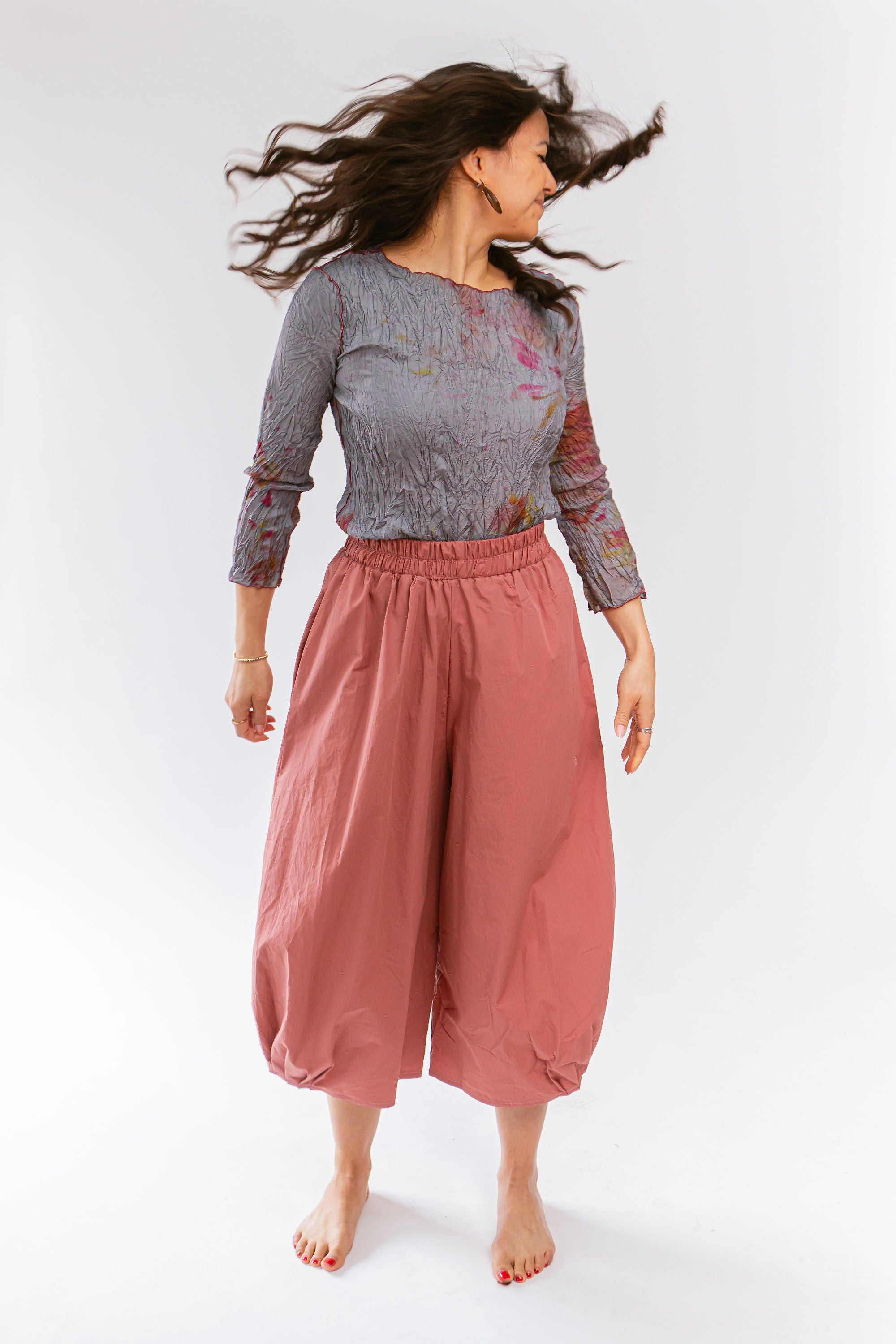 Crinkle Pant Rose