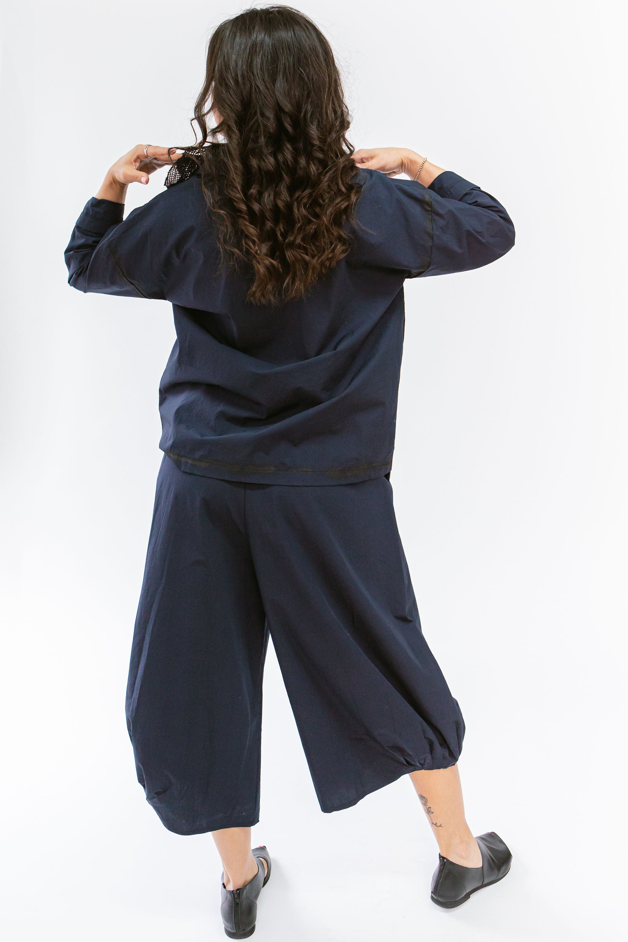 Crinkle Pant Navy