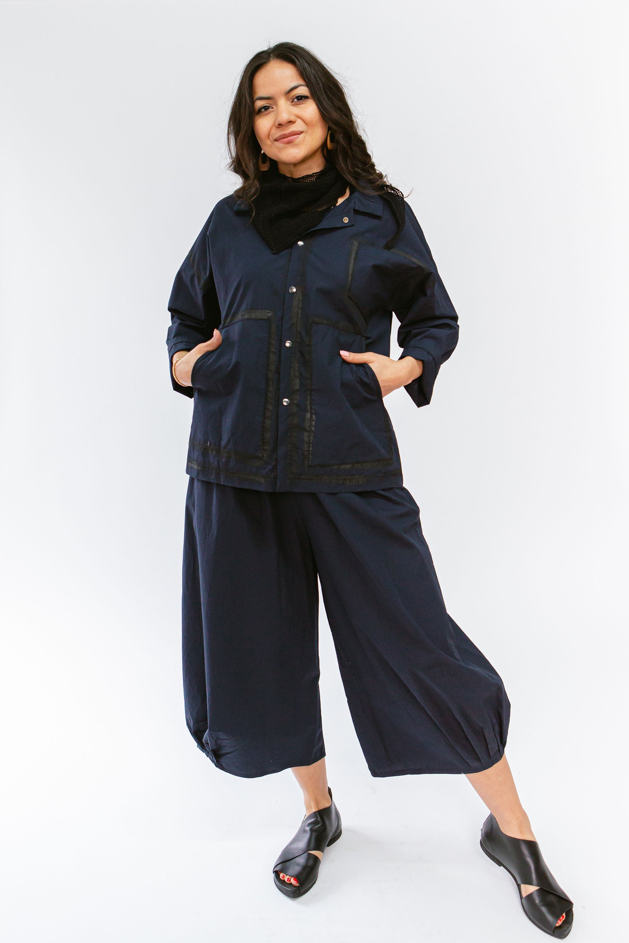 Crinkle Pant Navy