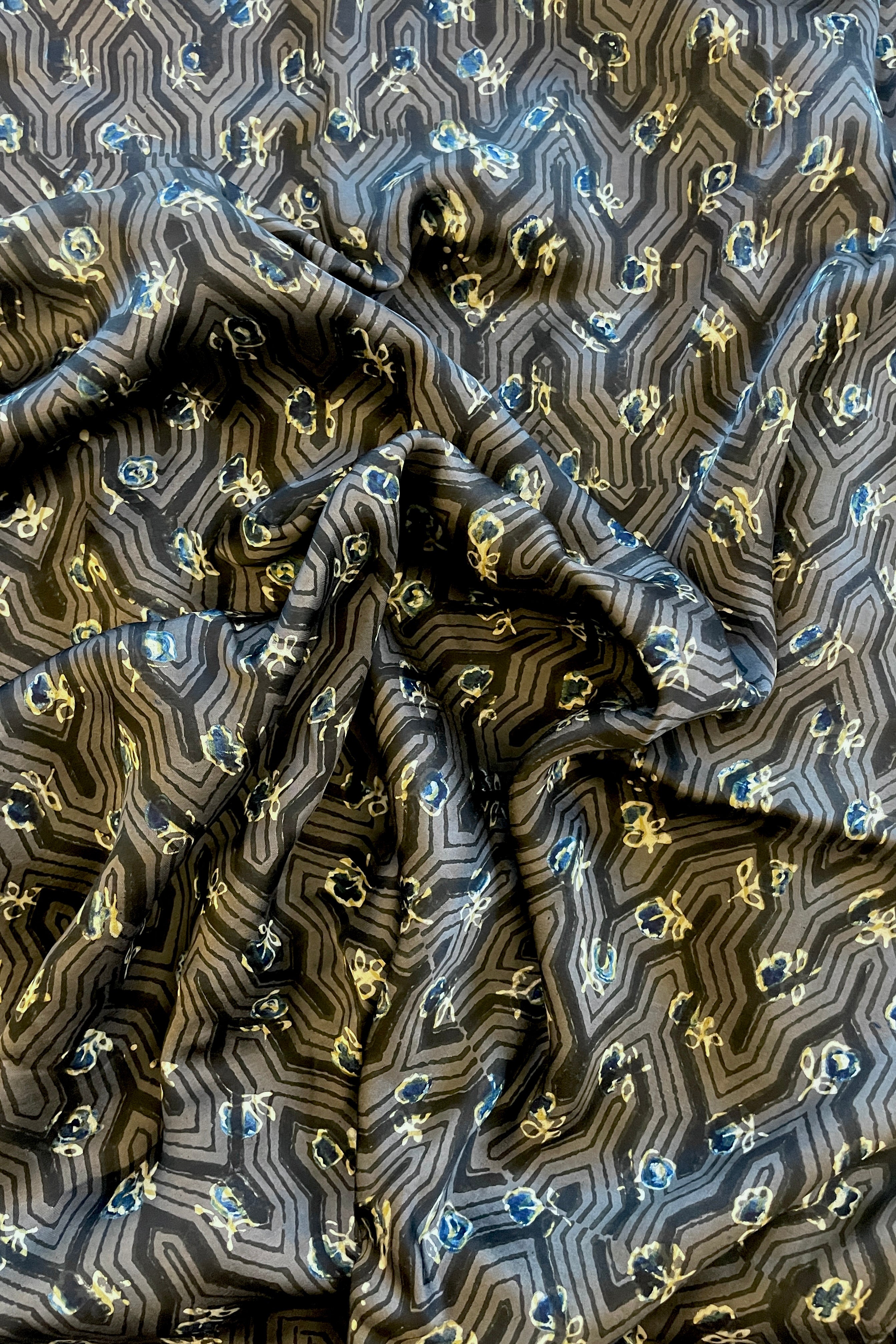 Ajrakh Zero-Waste Modal & Silk Uno Wrap Top