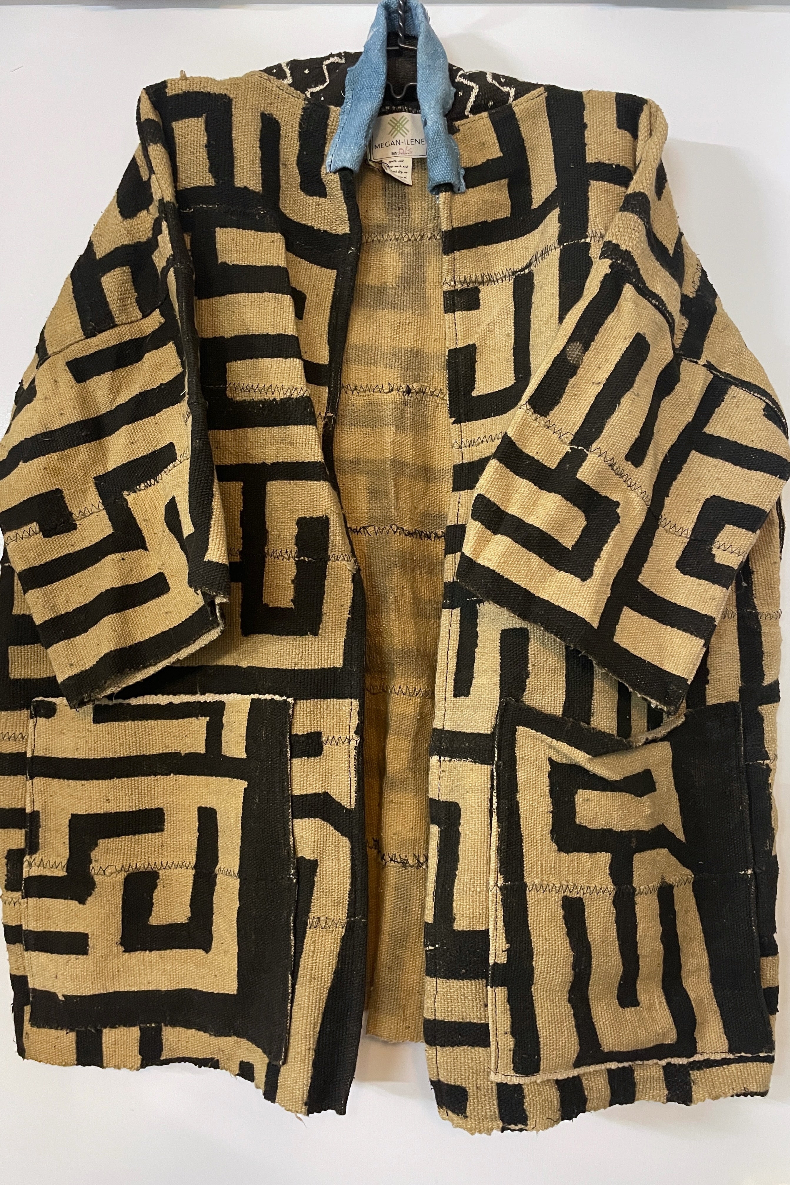 Bogolan Mud-Cloth Handwoven Organic Cotton Kuba Harbor Jacket