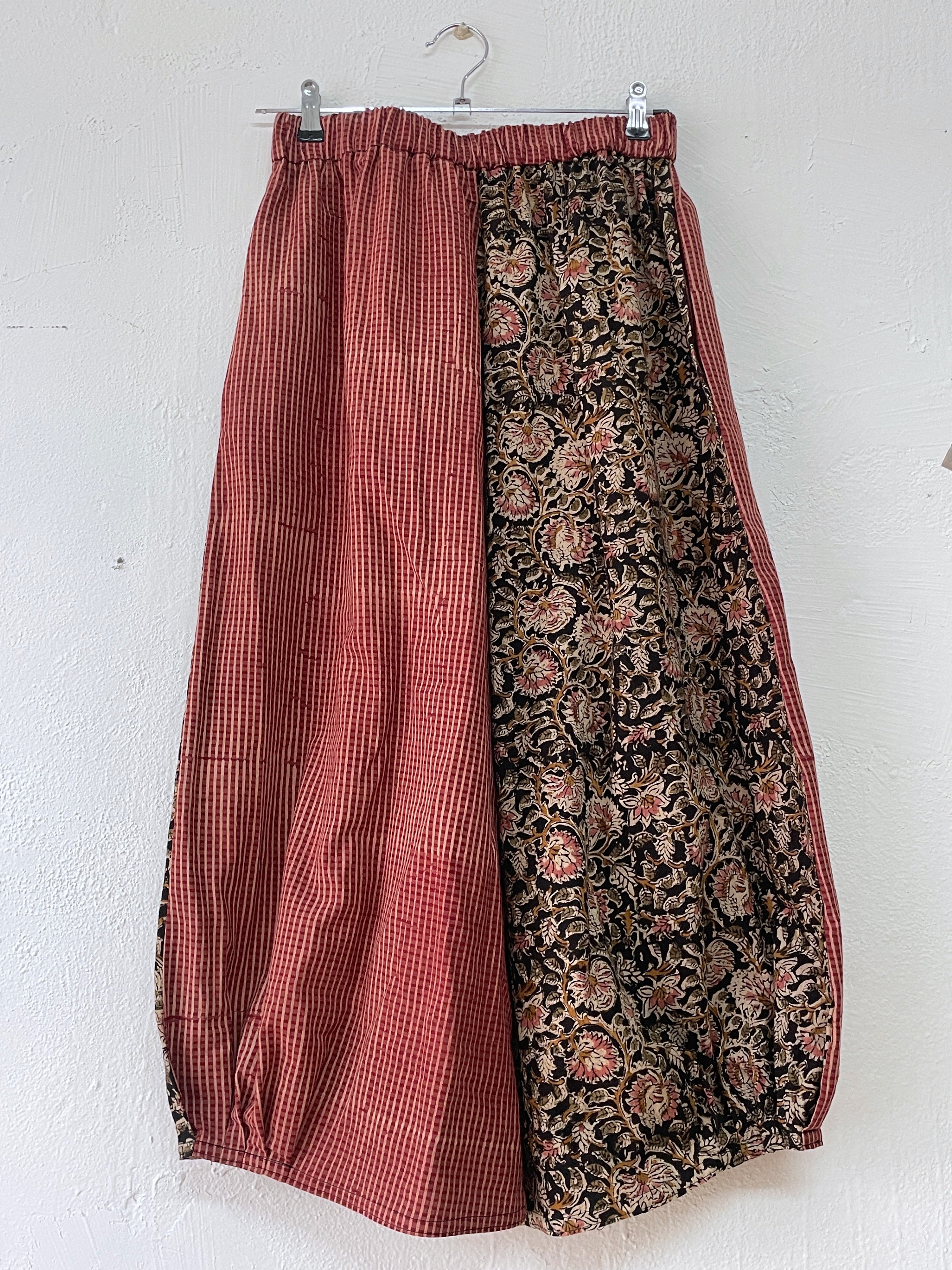 Crinkle Pant Block Print