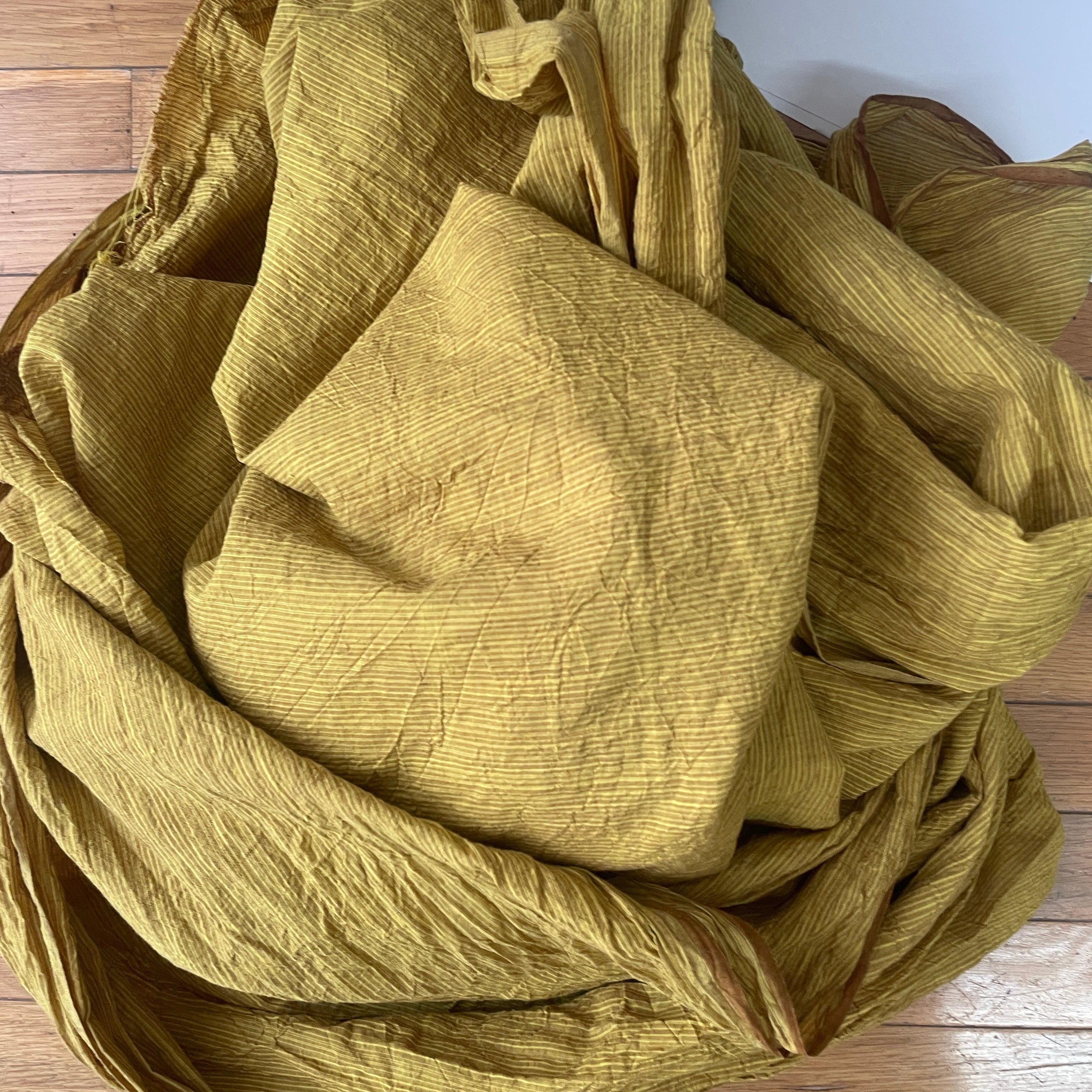 Handwoven Cotton Yellow-Green Stripe