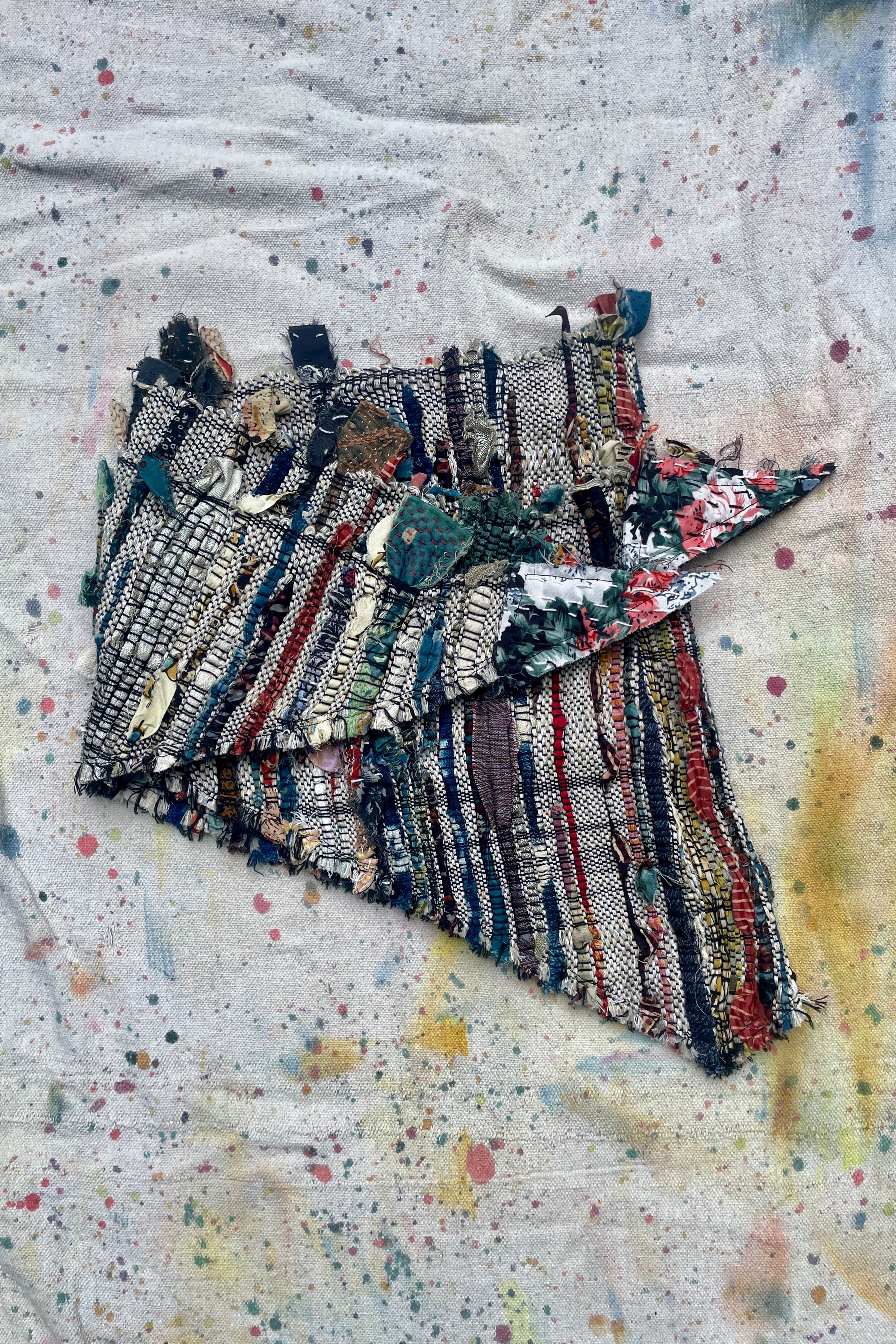 Studio-Woven Zero-Waste Triangle Scarf