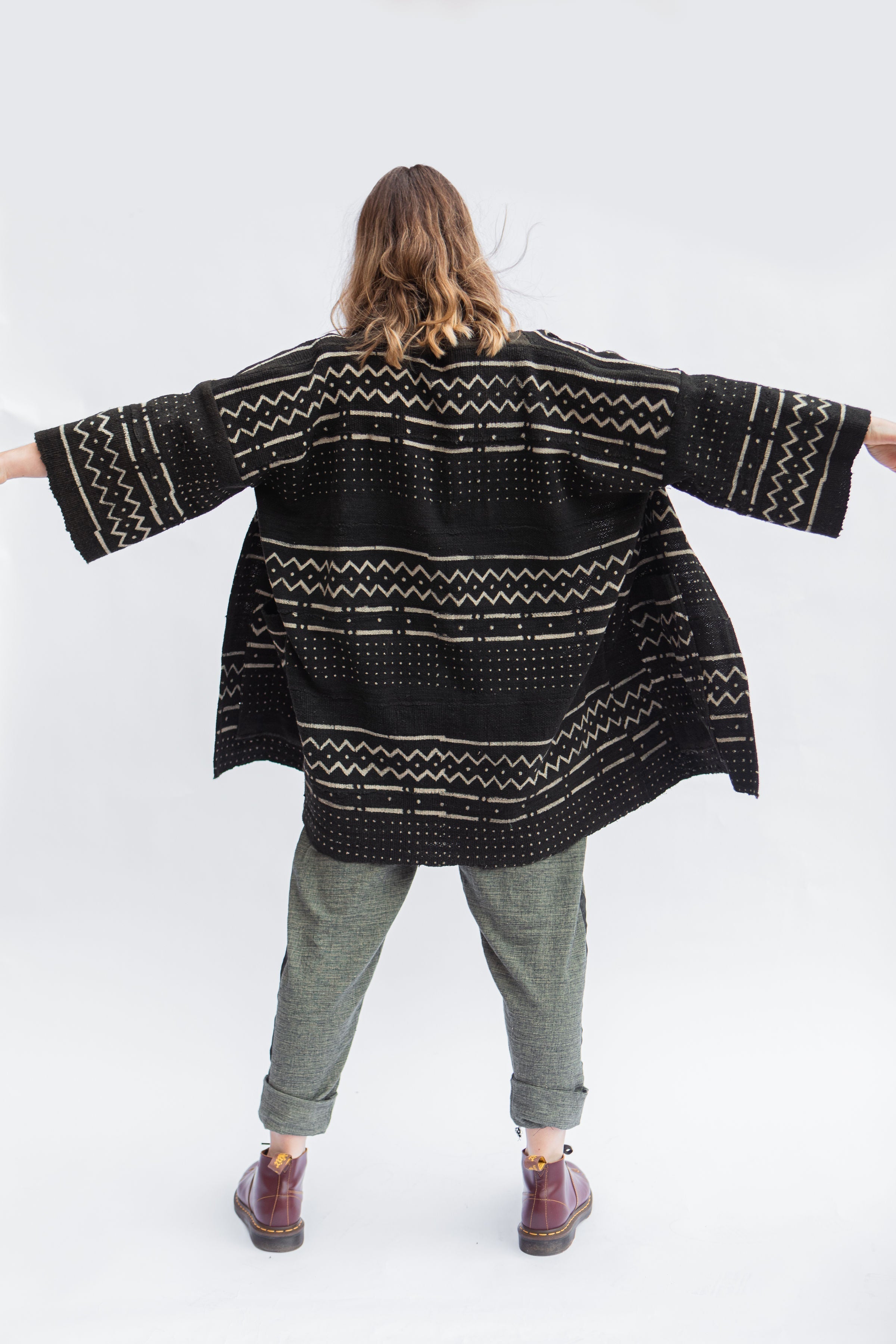 Bogolan Mud-Cloth Handwoven Organic Cotton Denim Harbor Jacket
