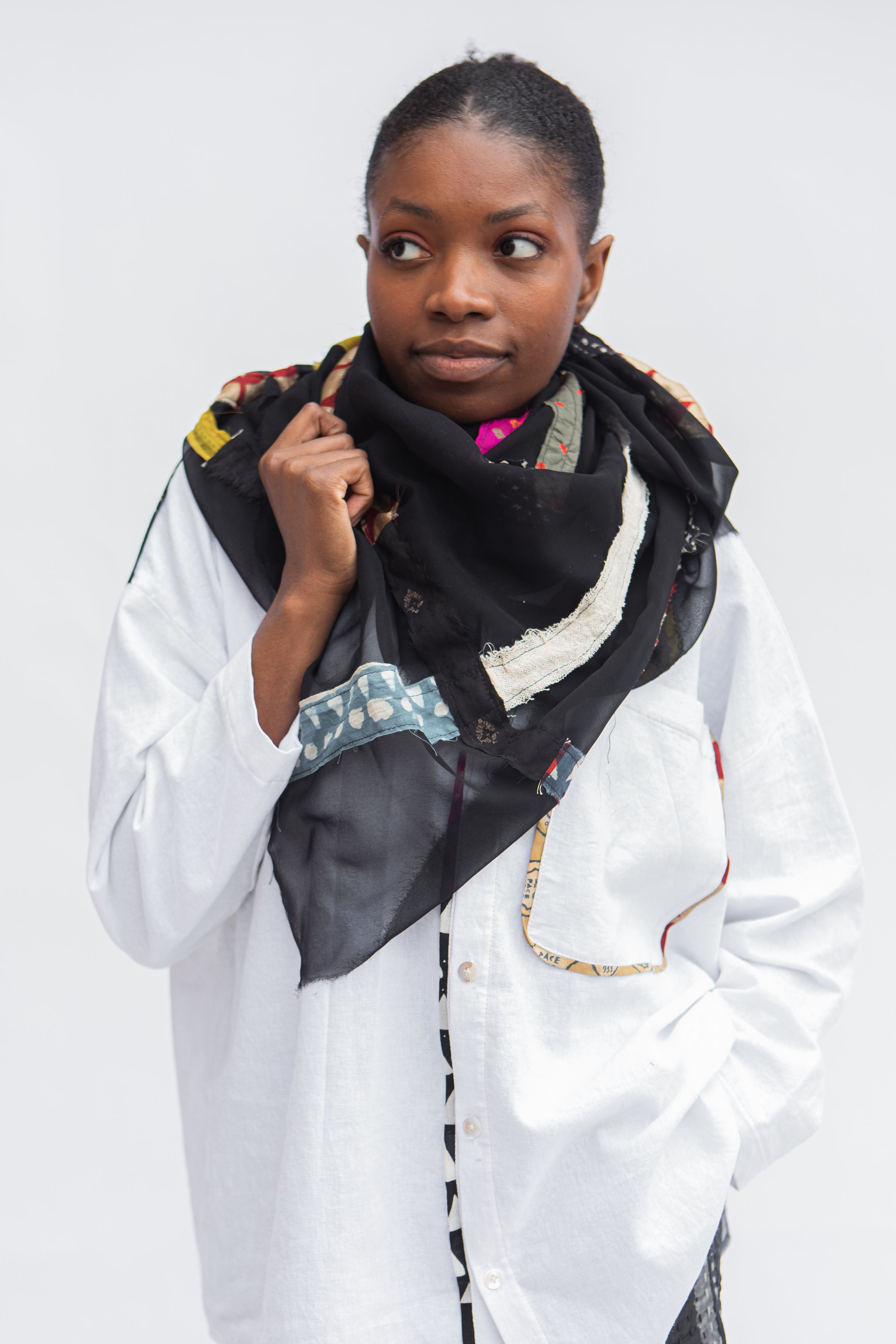 Ribbon Button Up, White, Size 1 (Sample)