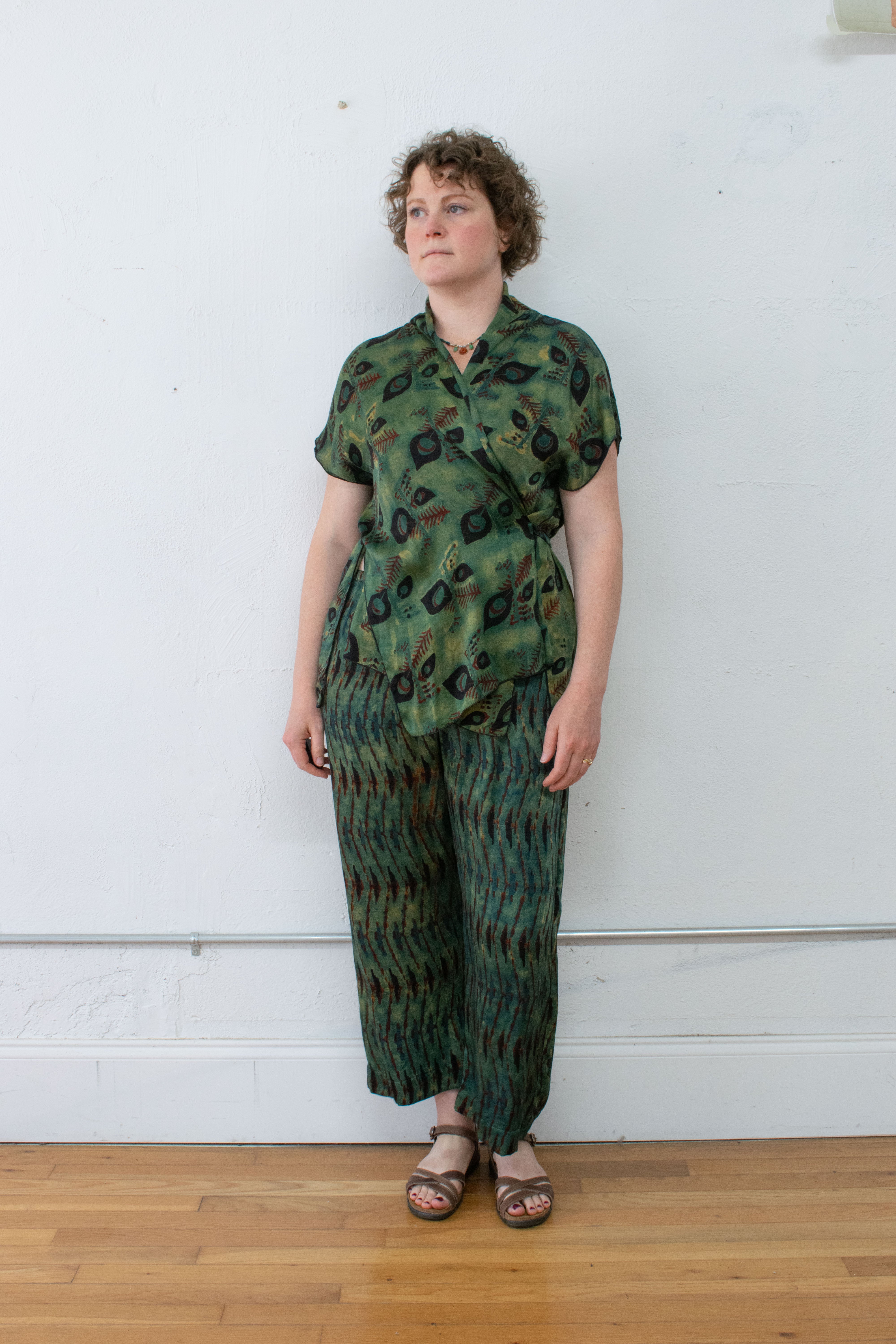 Ajrakh Block-Print Modal & Silk Simply Pant