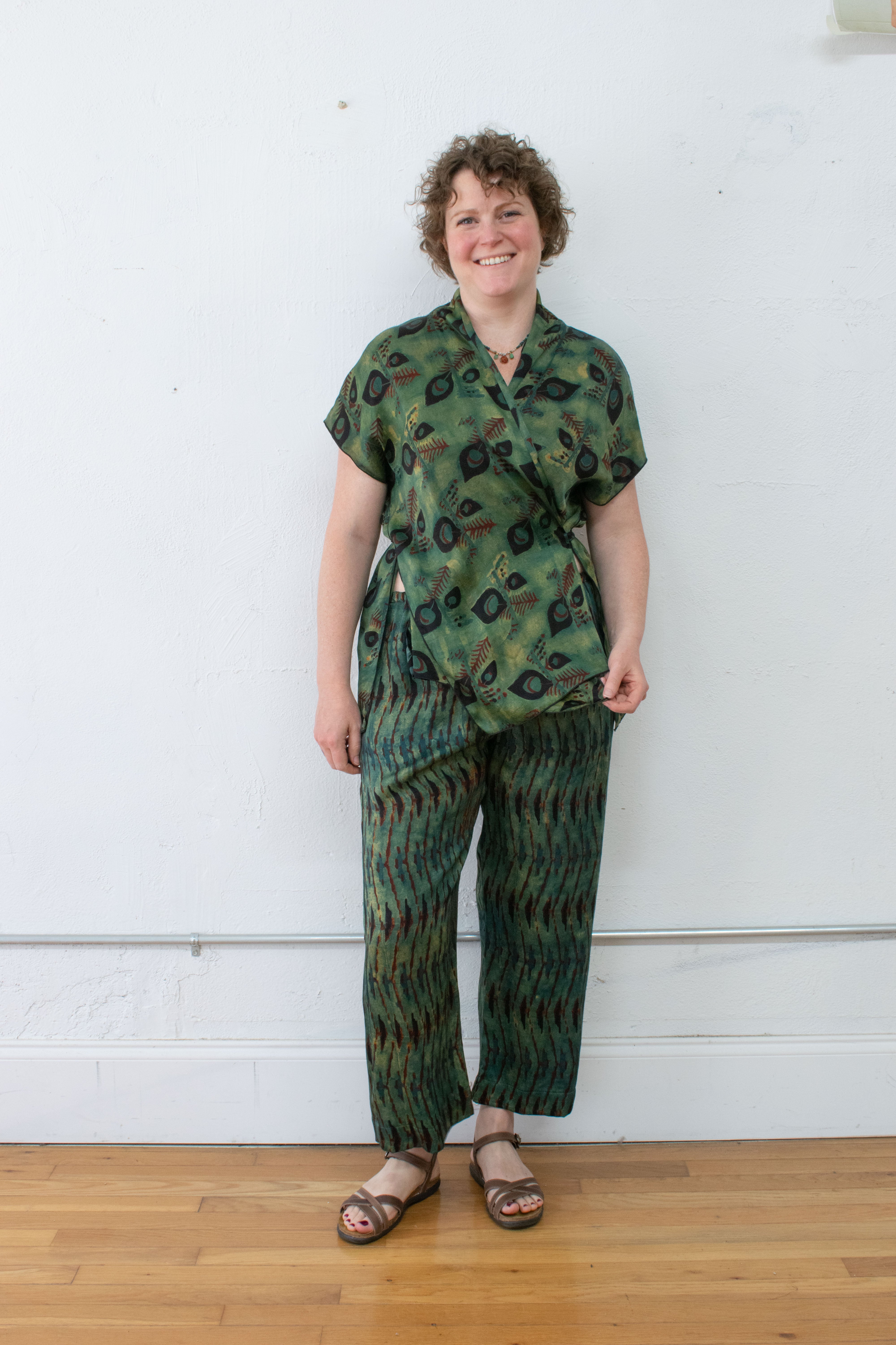 Ajrakh Block-Print Modal & Silk Simply Pant