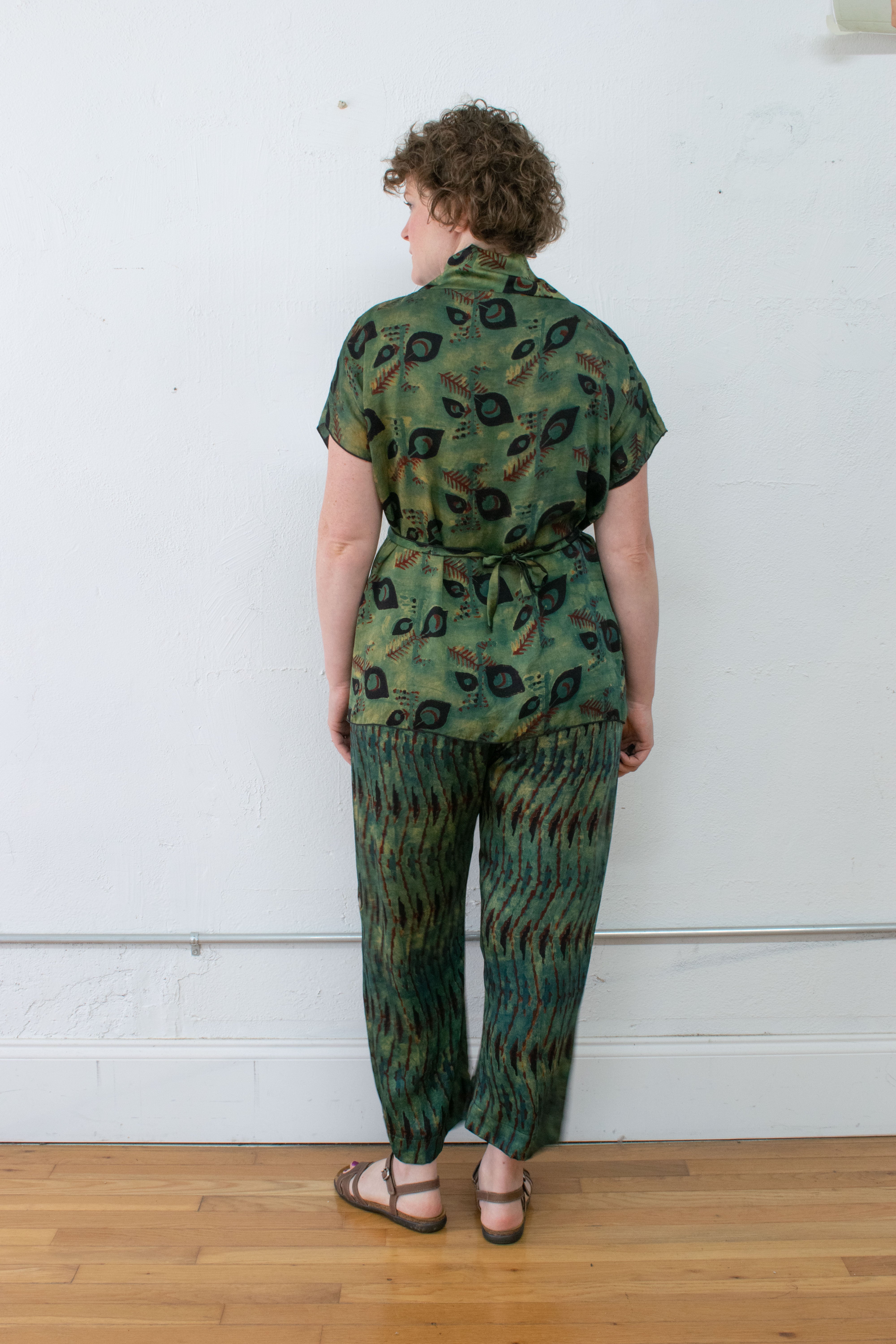 Ajrakh Block-Print Modal & Silk Simply Pant