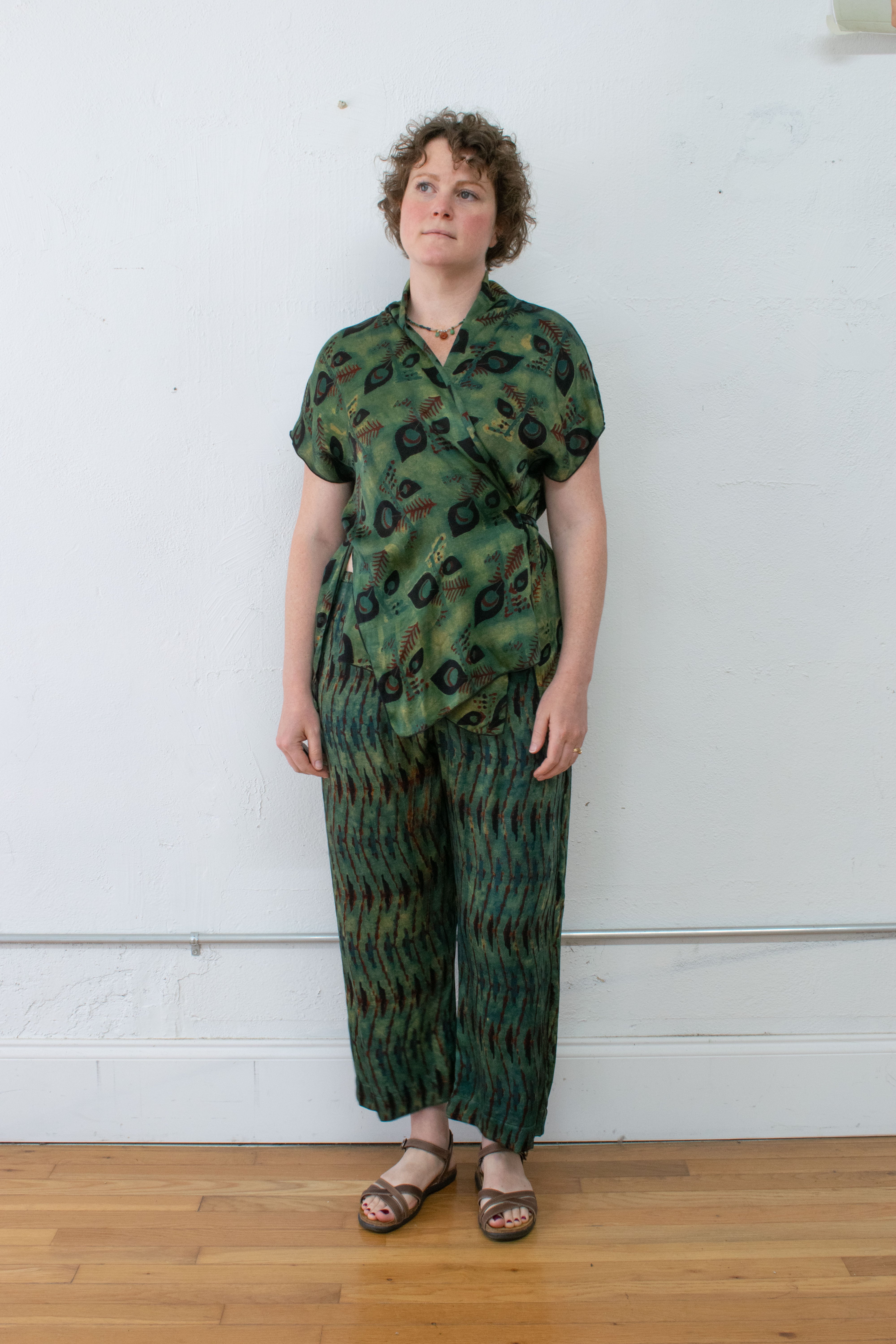 Ajrakh Block-Print Modal & Silk Simply Pant