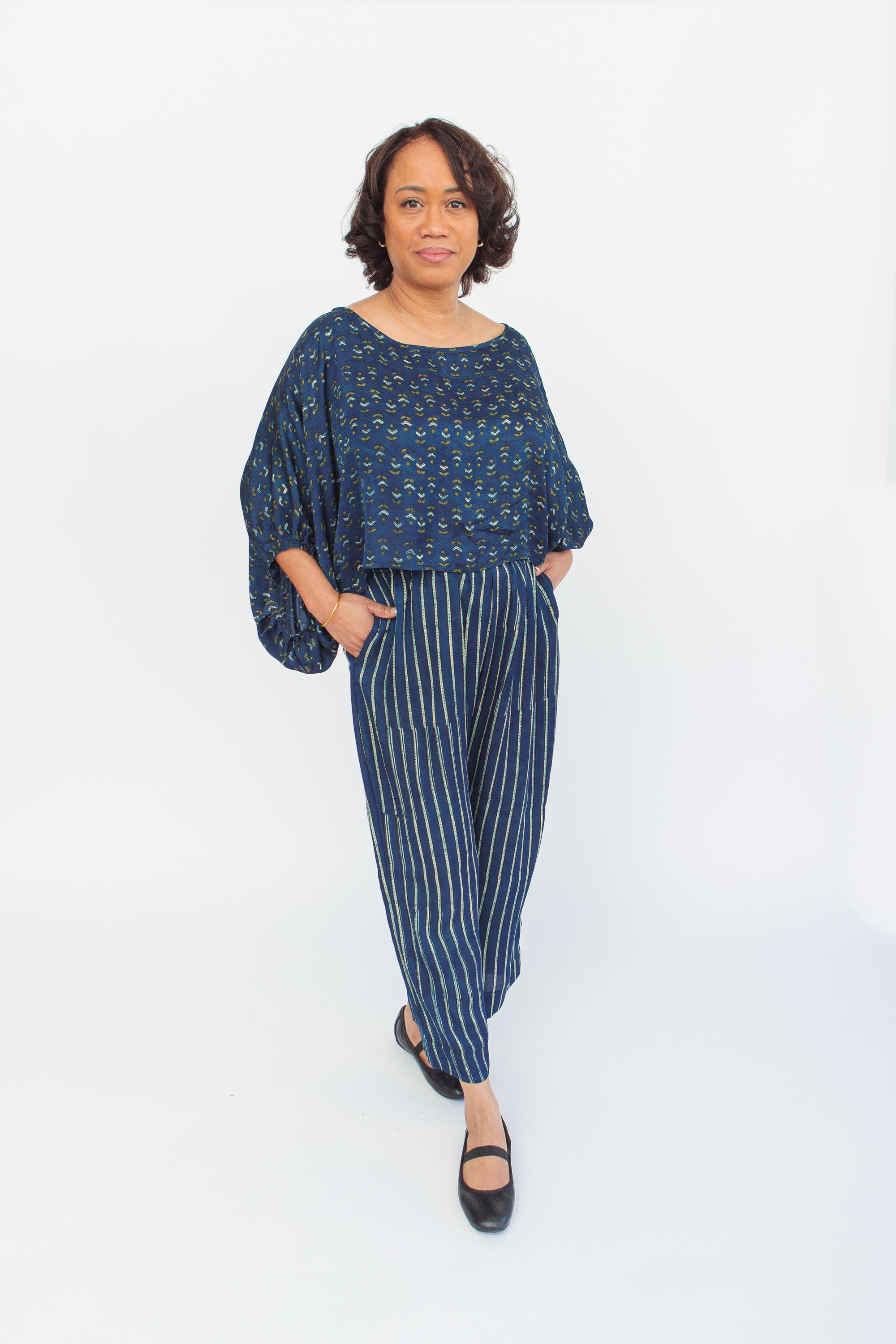 Crinkle Crop in Modal Silk