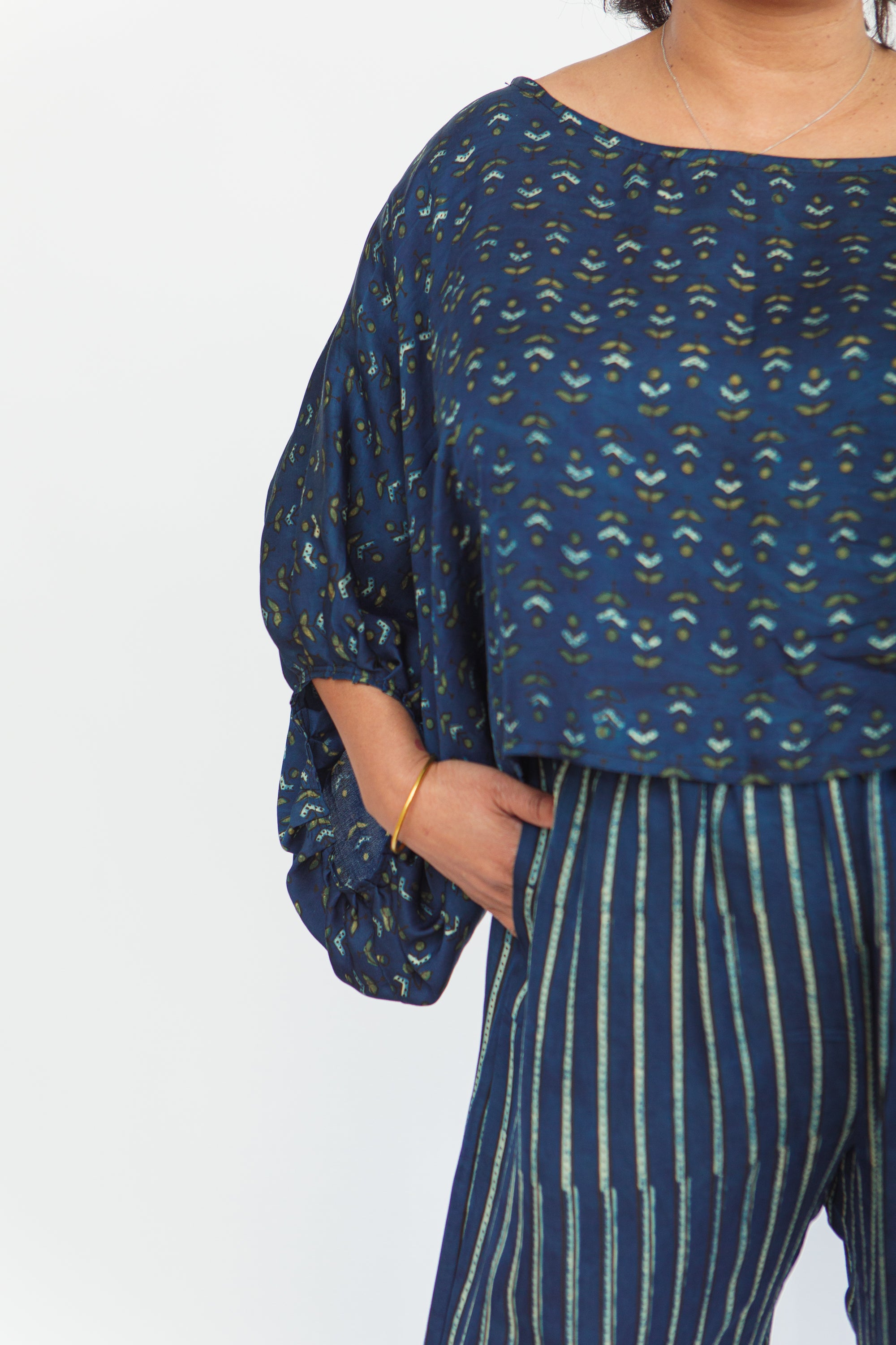 Crinkle Crop in Modal Silk