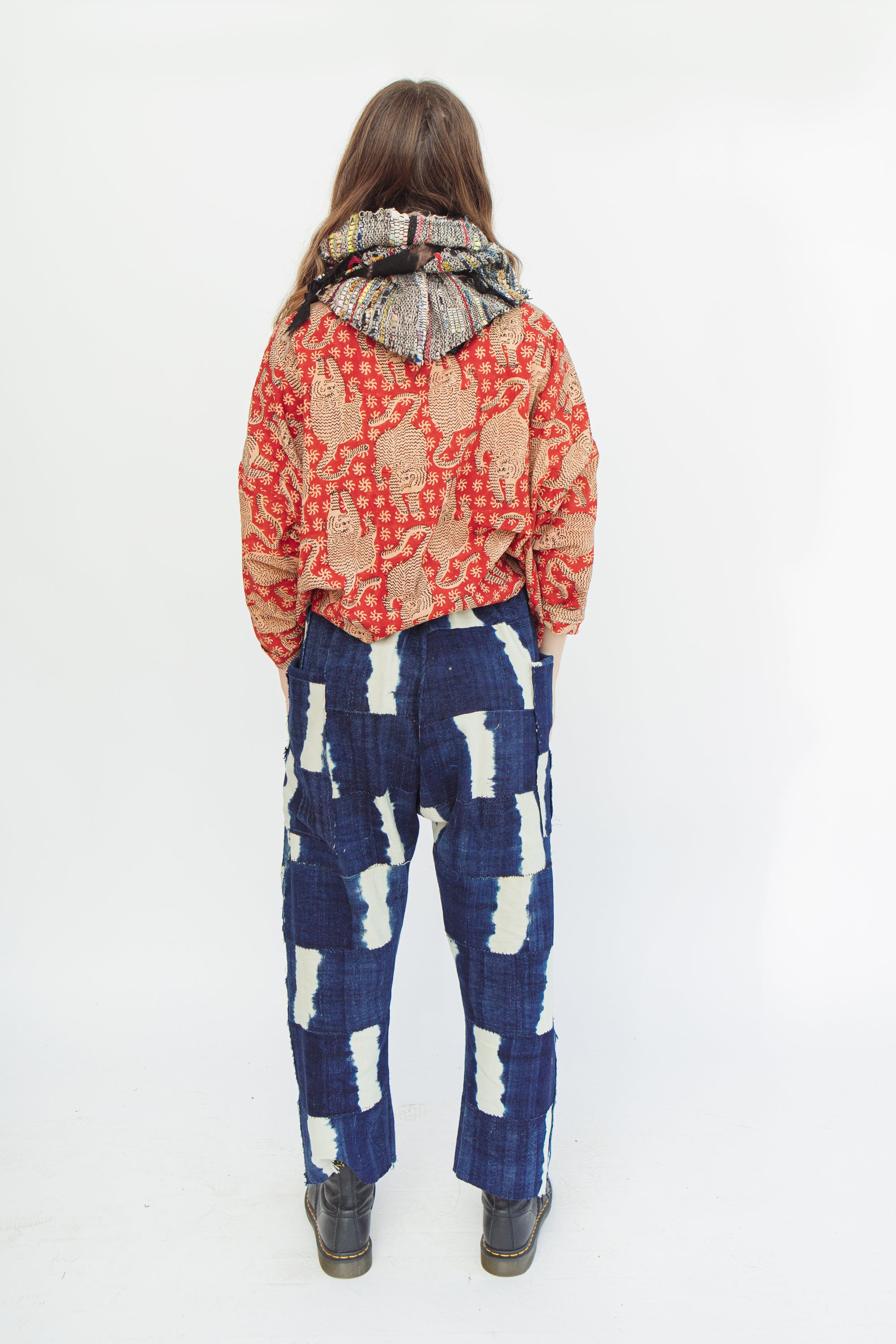 Studio-Woven Zero-Waste Triangle Scarf