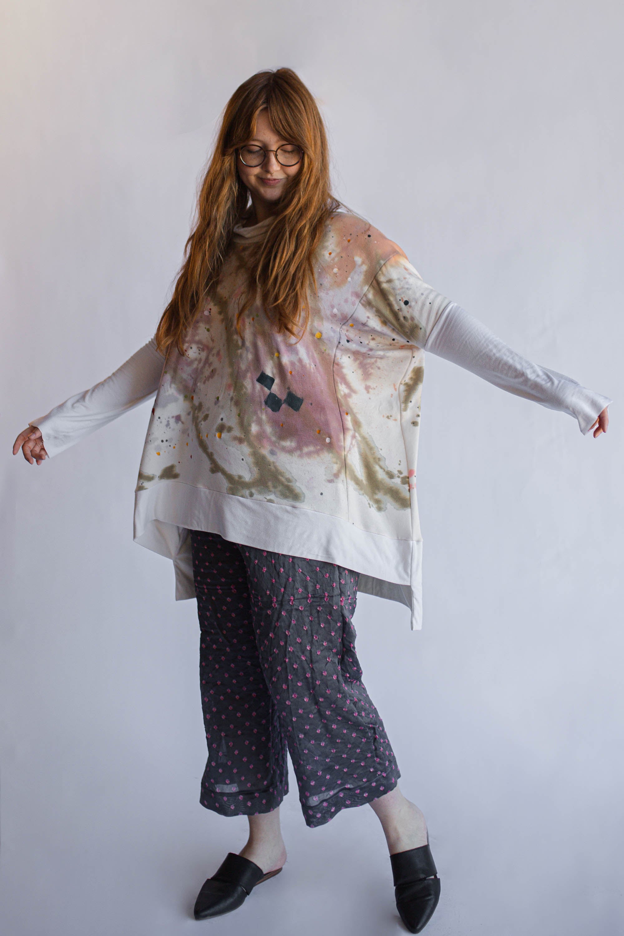 Simply Pant, Olive Dot, Size XL
