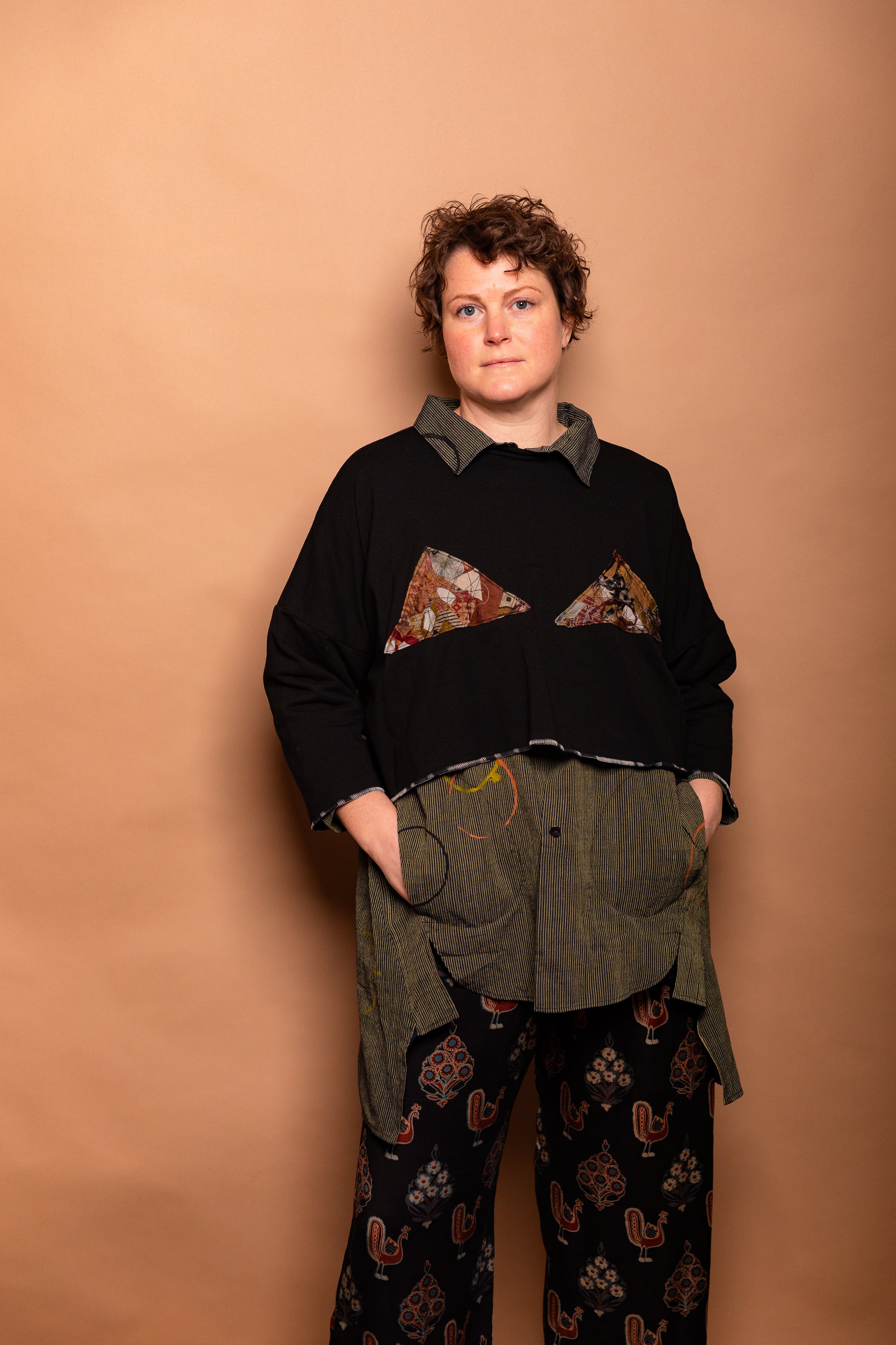 Hand-Painted Tilt Button-Up