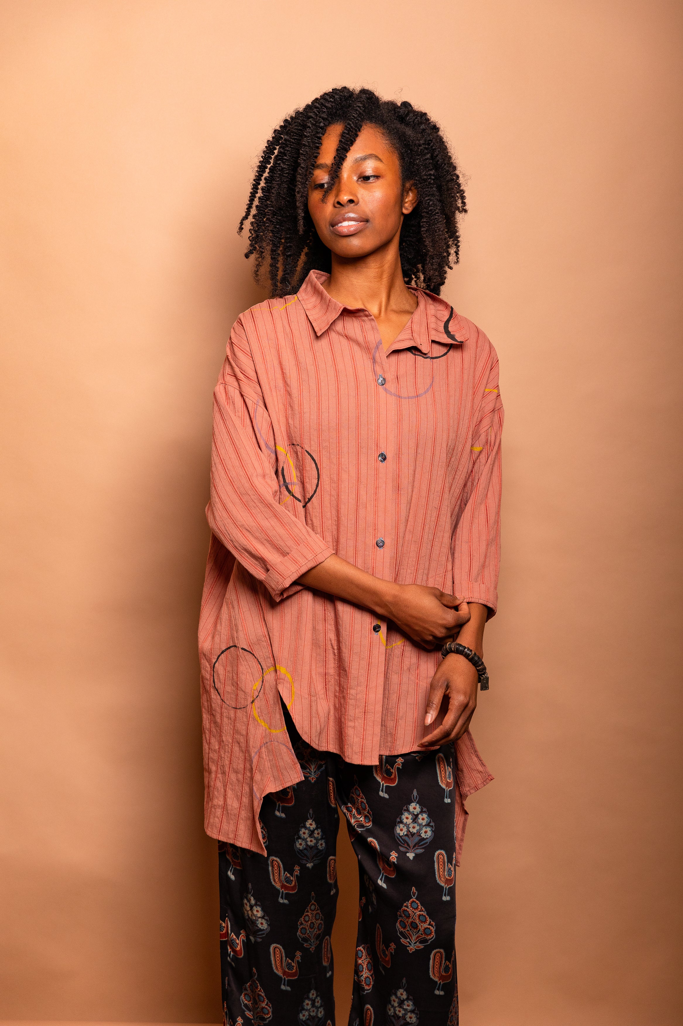 Hand-Painted Tilt Button-Up