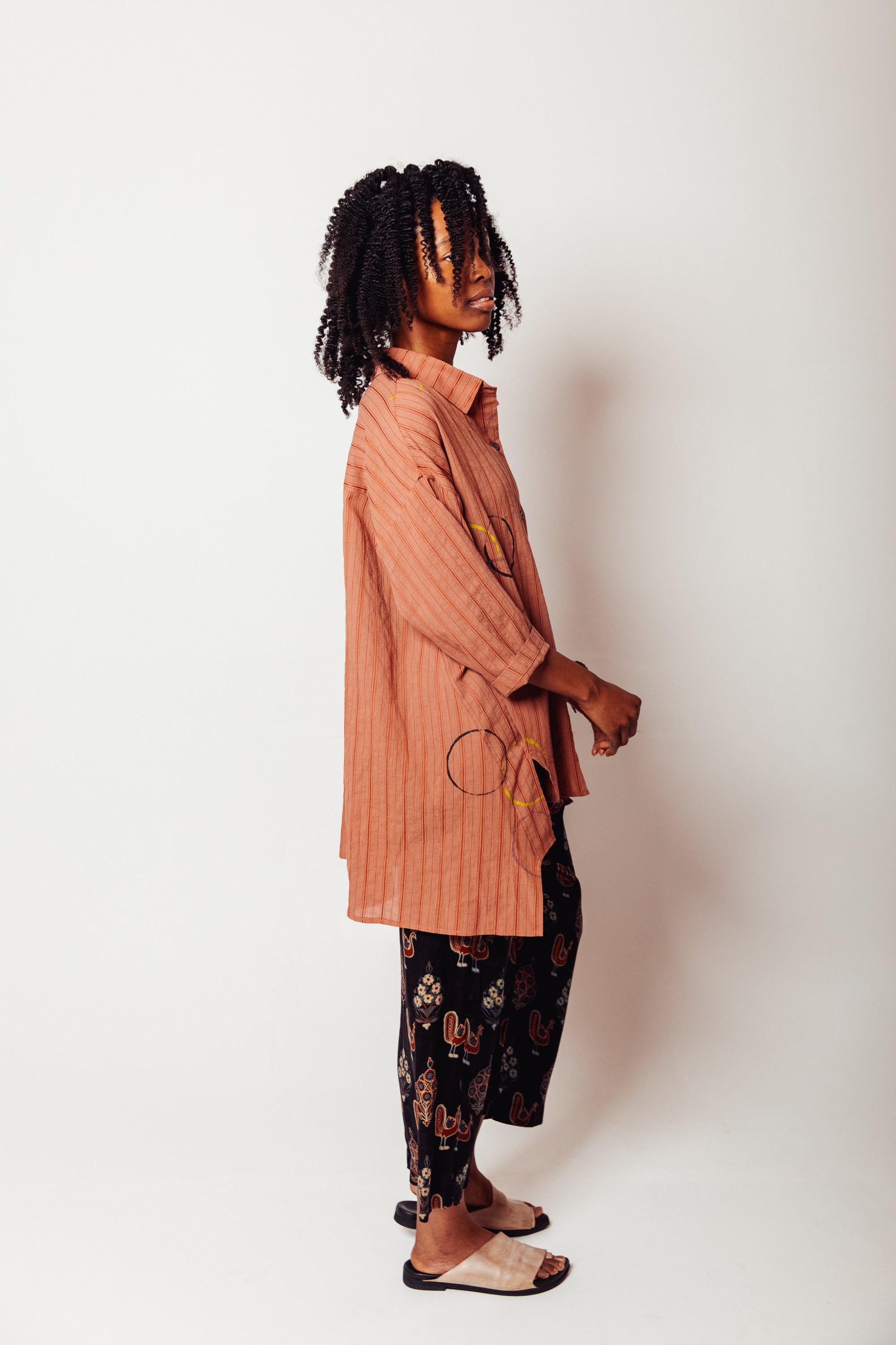 Hand-Painted Tilt Button-Up