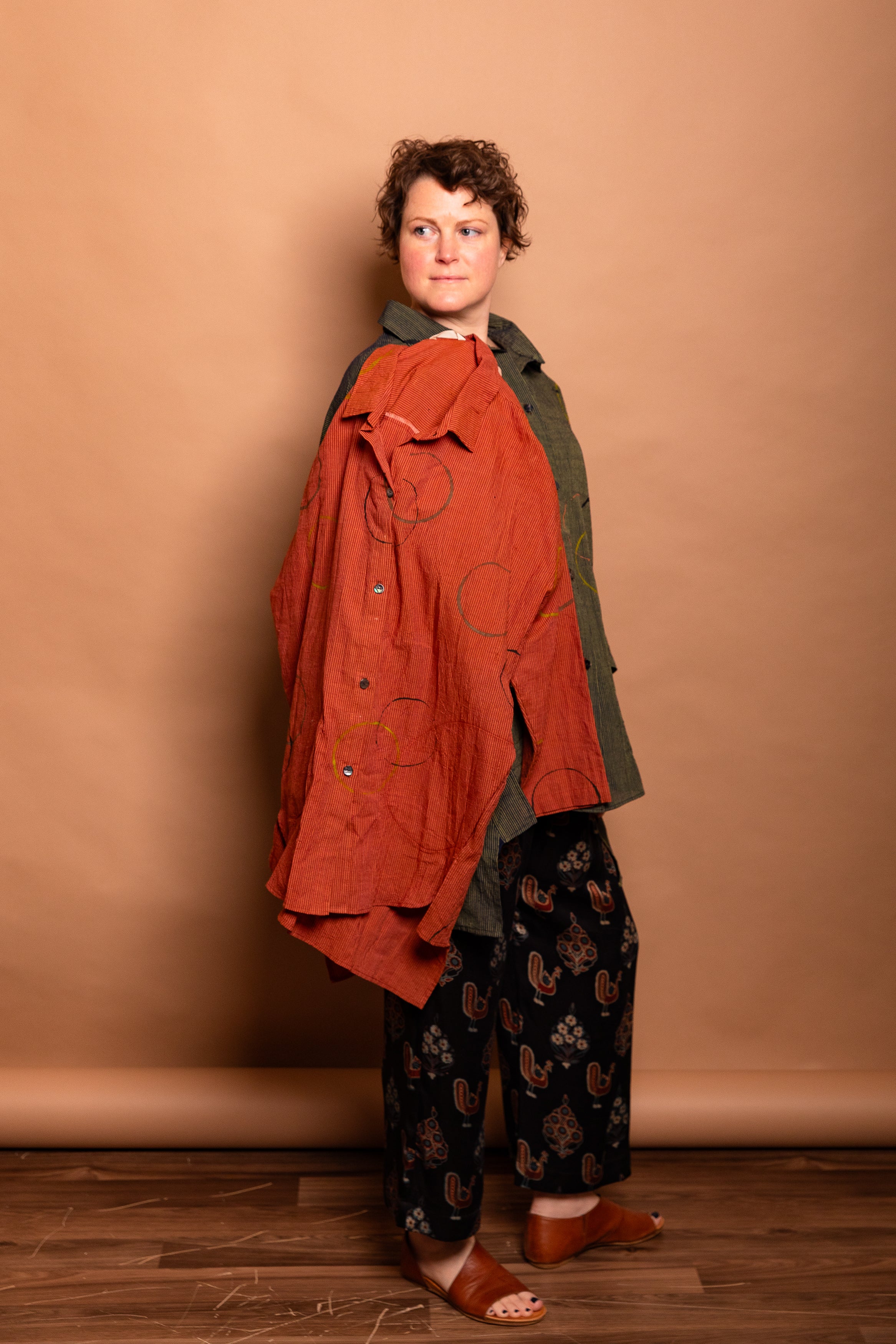 Hand-Painted Tilt Button-Up