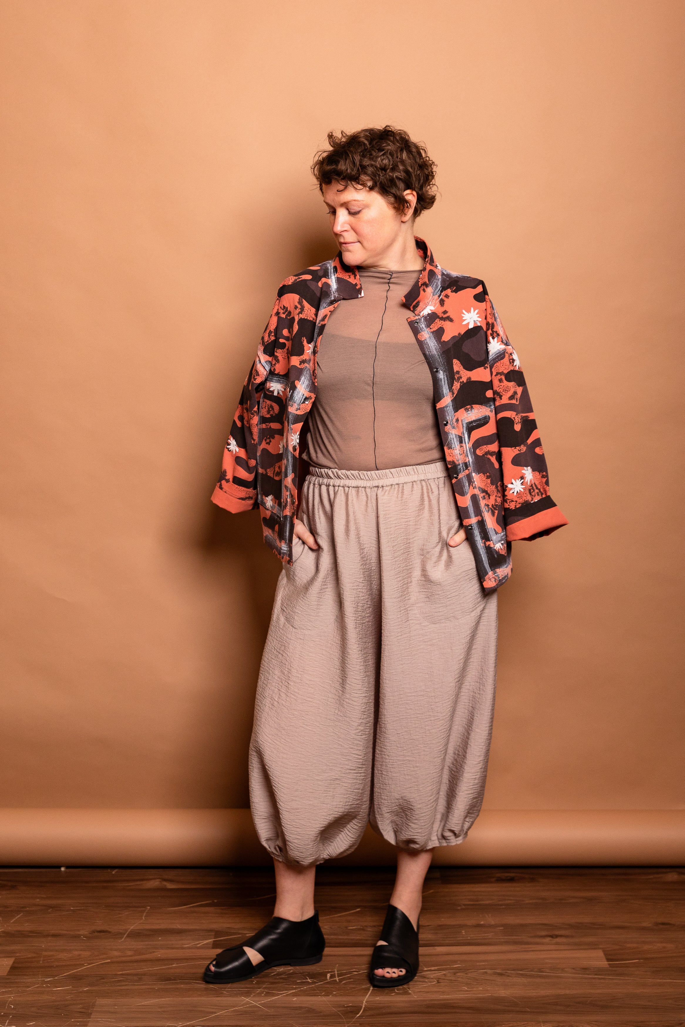 Japanese Modal & Nylon Hand-Pleated Tulip Pant