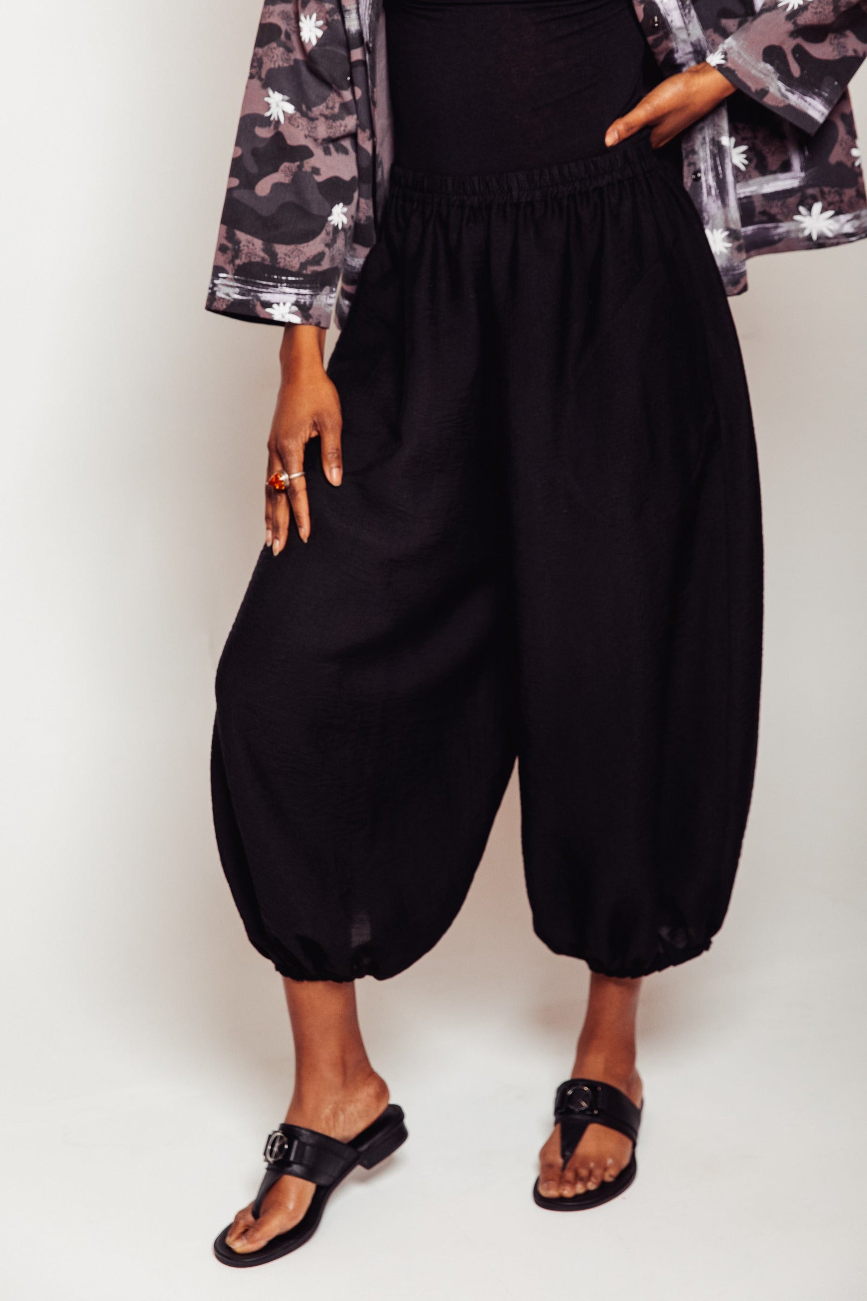 Japanese Modal & Nylon Hand-Pleated Tulip Pant