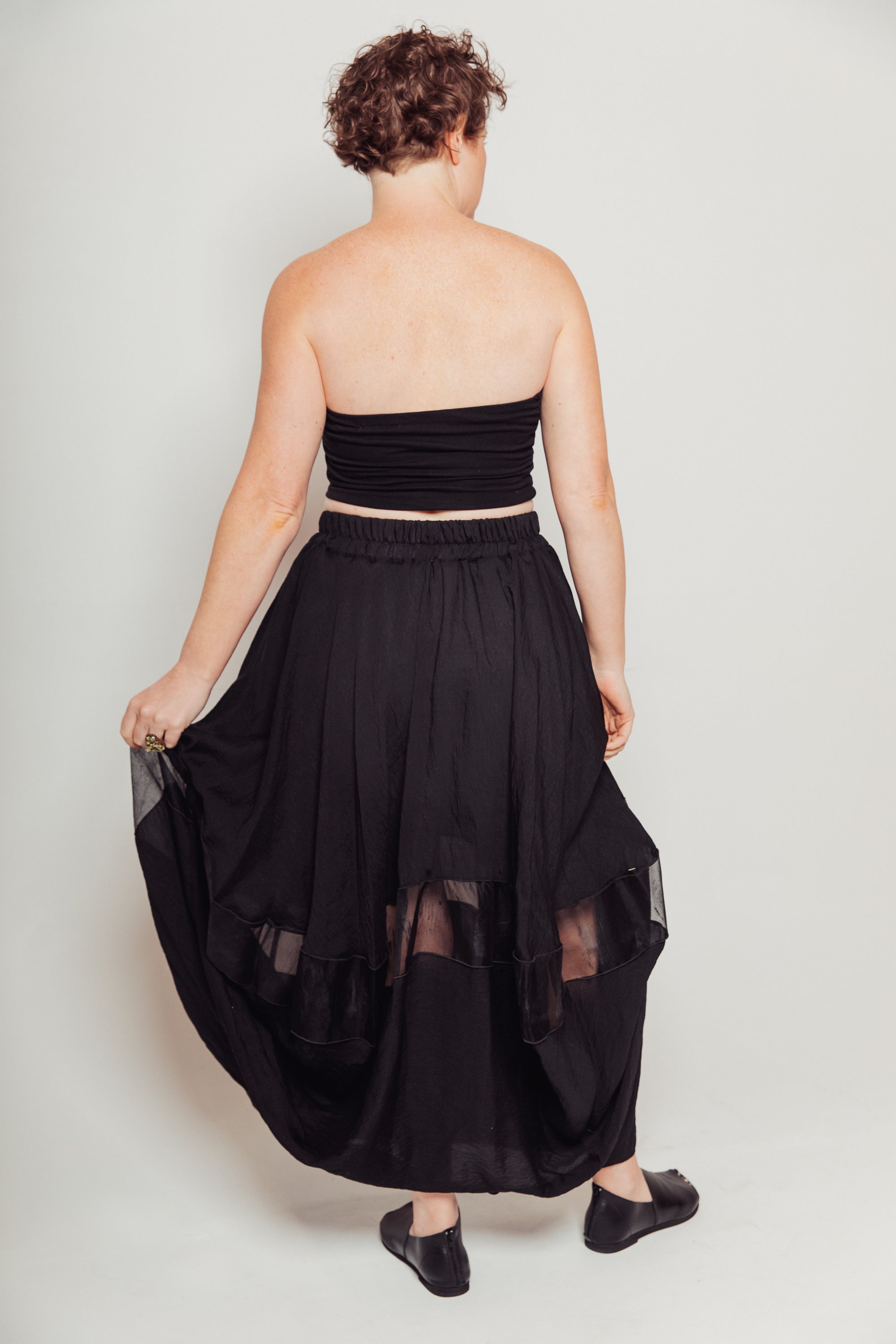 Hand-Painted Silk & Modal Bellows Skirt | Megan-Ilene