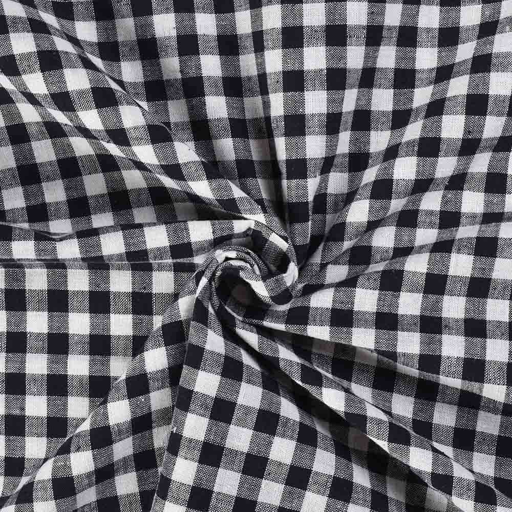 Handwoven Cotton Black/White Check