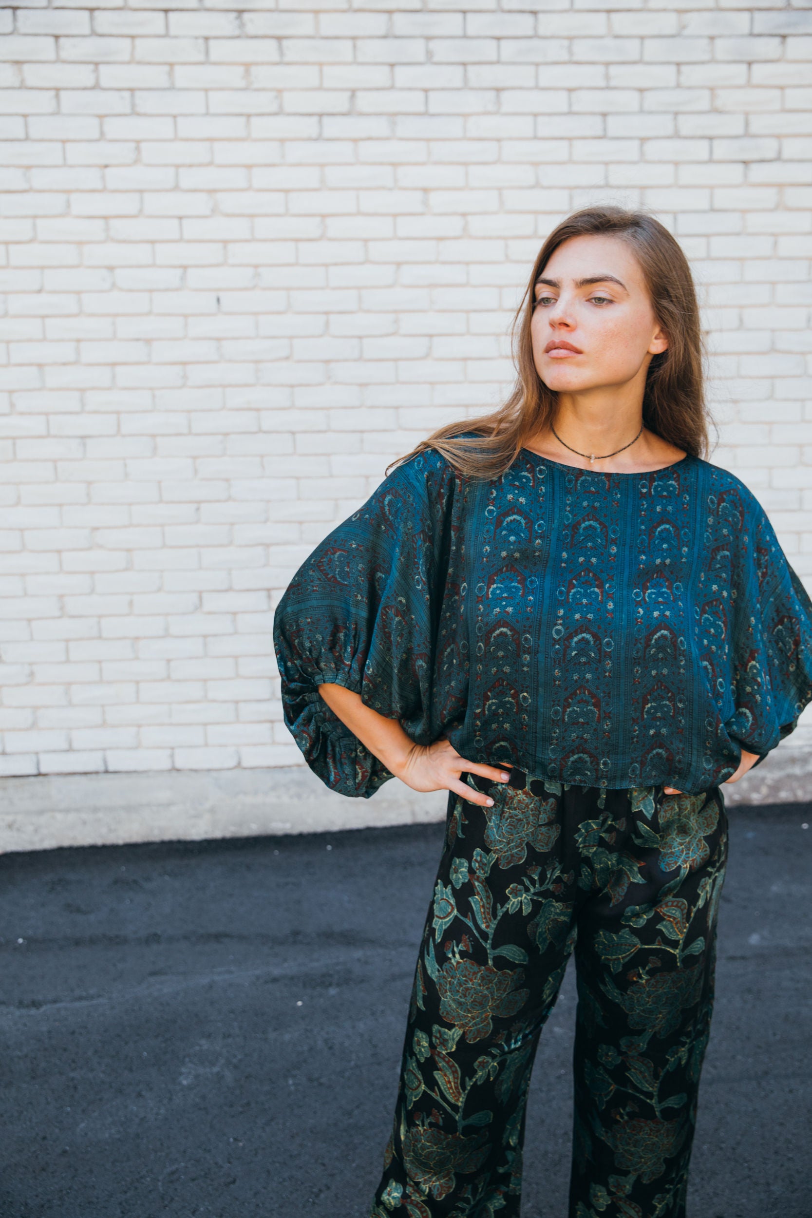 Crinkle Crop in Modal Silk