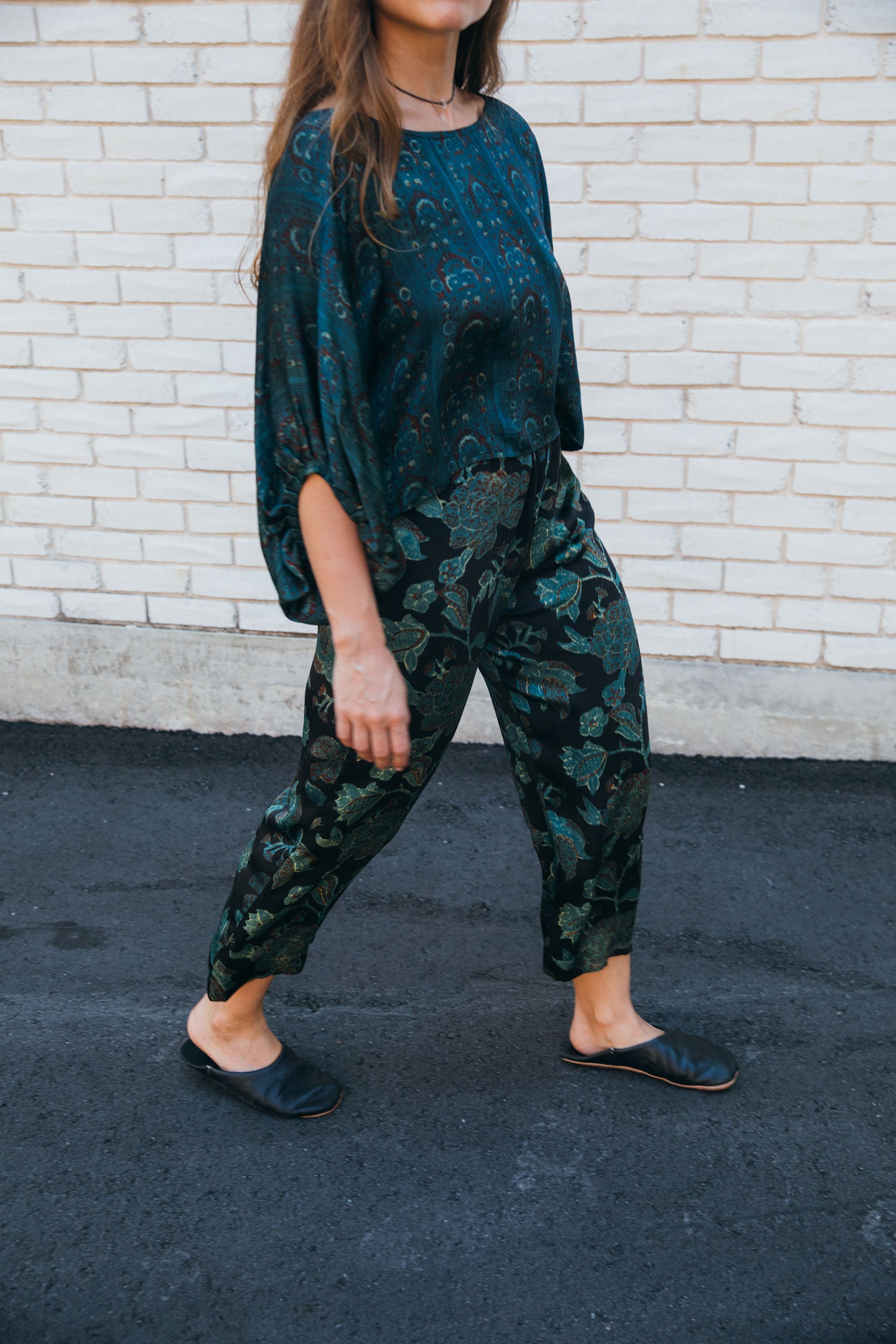 Crinkle Crop in Modal Silk