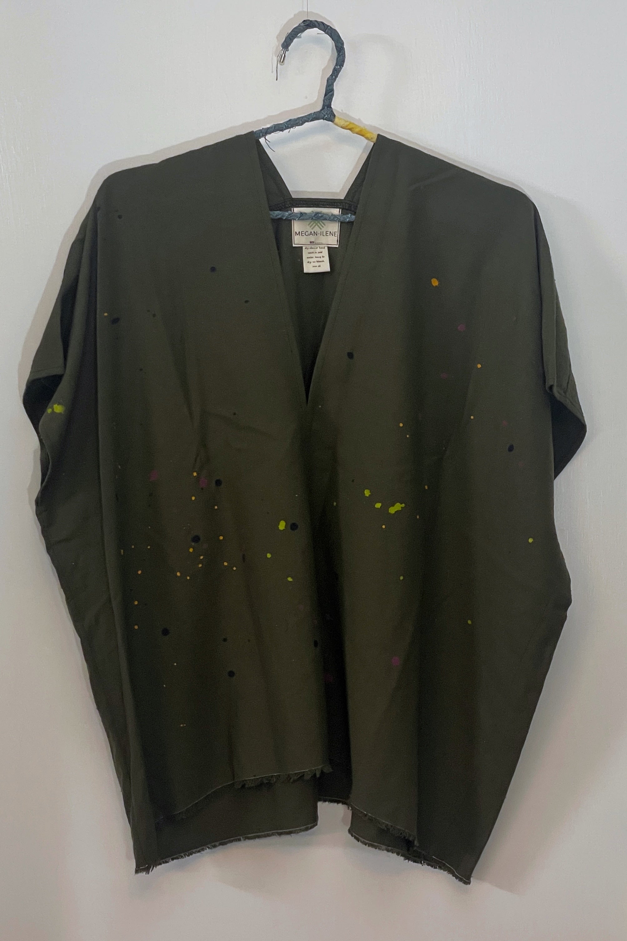 Zero Waste Olive Silk Market Top, Size 2
