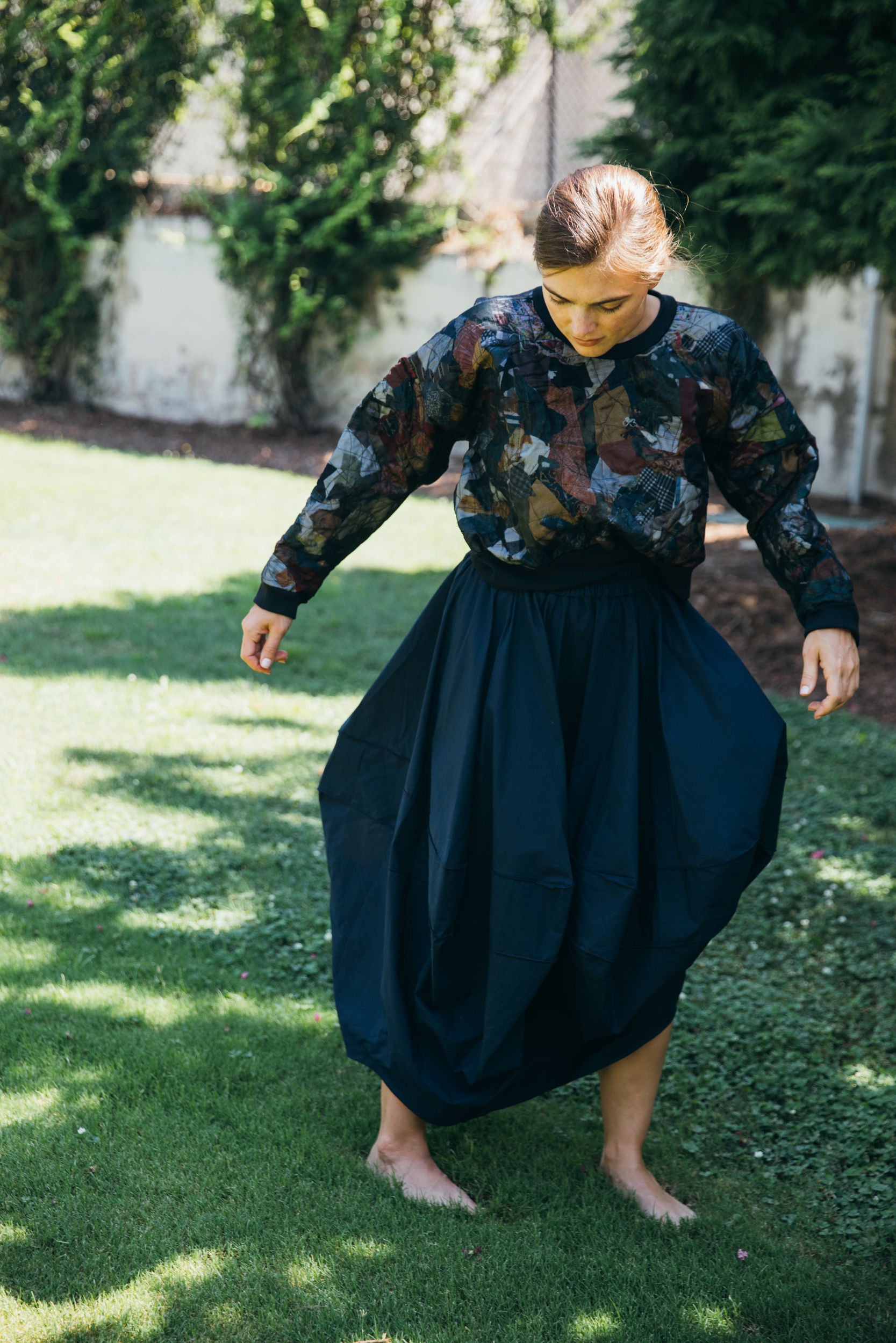 Navy Cotton Poplin